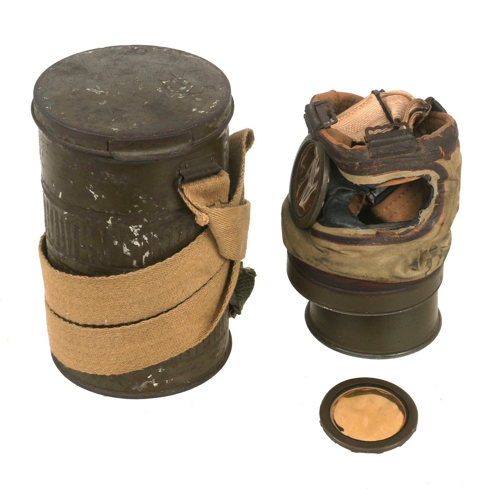 Buy Original Polish Pre-WWII Wz. 24 “R.S.C.” Gas Mask With Canister - Dated 1935 | Original Firearms Antique For Sale