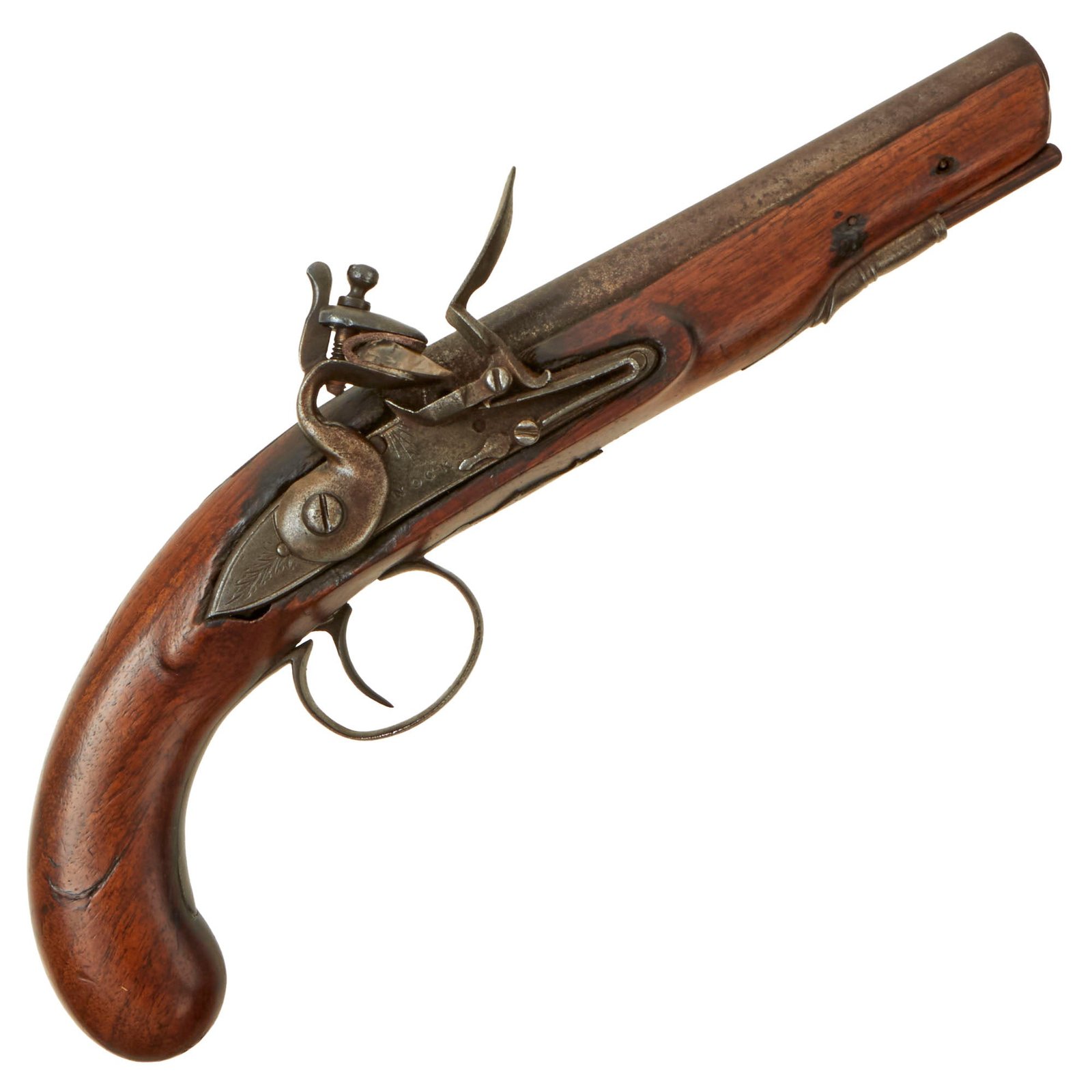 Buy Original British Fur-Trade Flintlock Pistol by Nock of London with Birmingham Proofed Barrel - circa 1820 | Original Firearms Antique For Sale