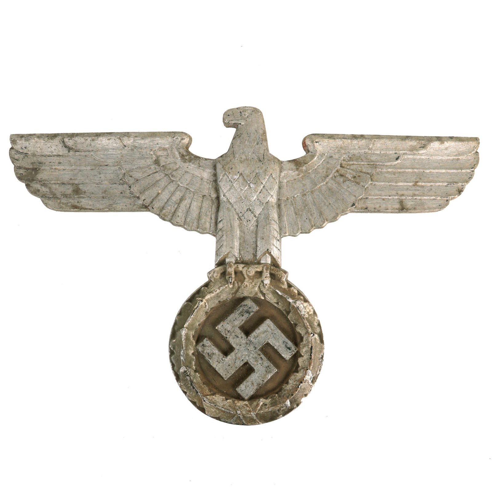 Buy Original Rare German WWII Reichspost Imperial Mail 16 Inch Aluminum Vehicle "Trolley" Eagle | Original Firearms Antique For Sale