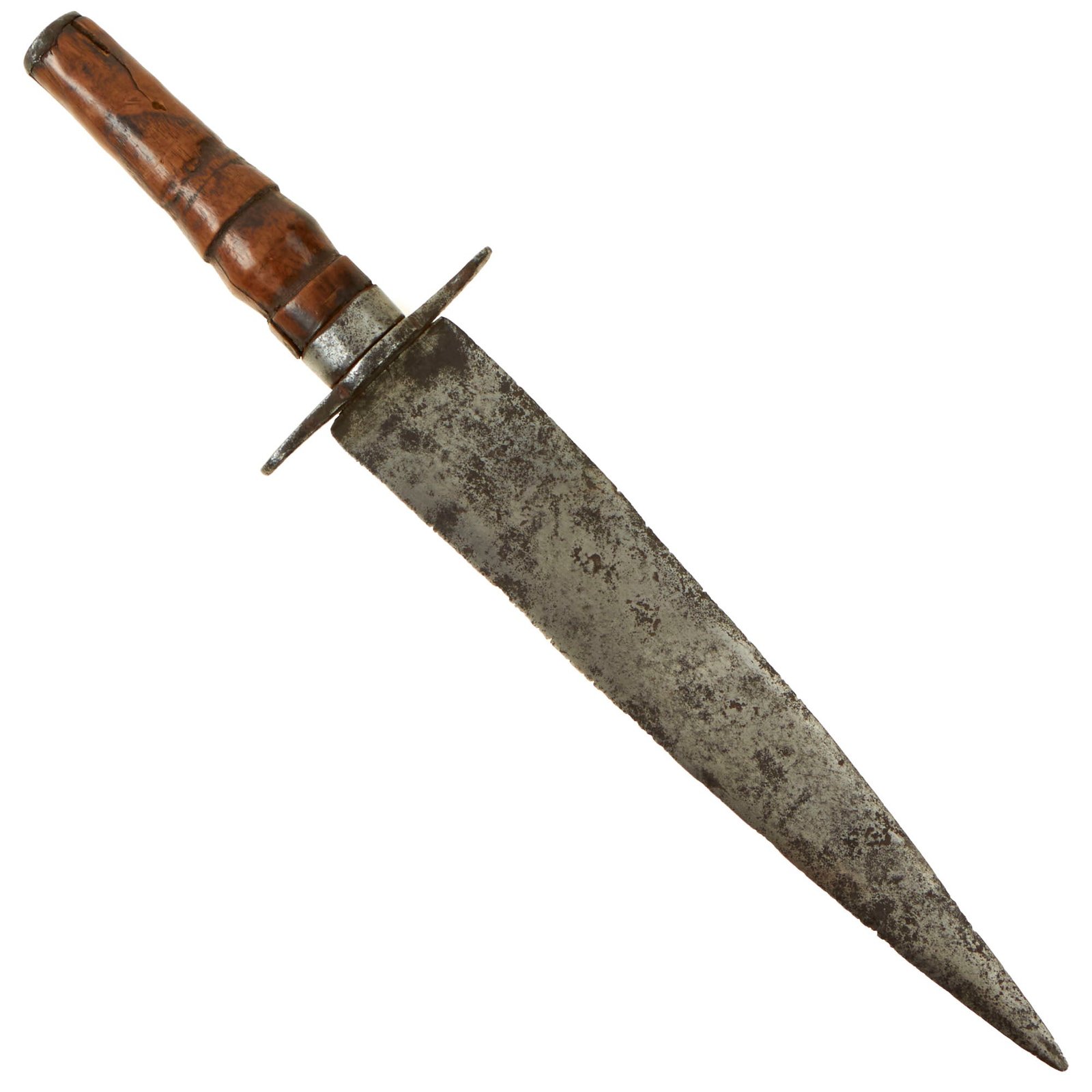 Buy Original Colonial America Late 17th Century Plug Bayonet with Wooden Handle | Original Firearms Antique For Sale
