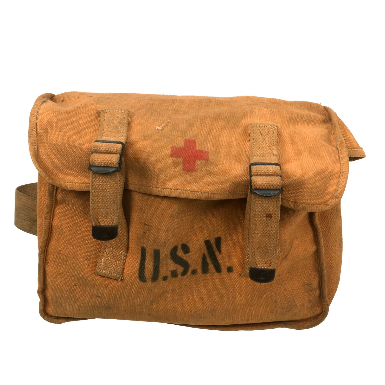 Buy Original U.S. WWII U. S. Navy First Aid Medical Corpsman Medical Kit Shoulder Bag | Original Firearms Antique For Sale
