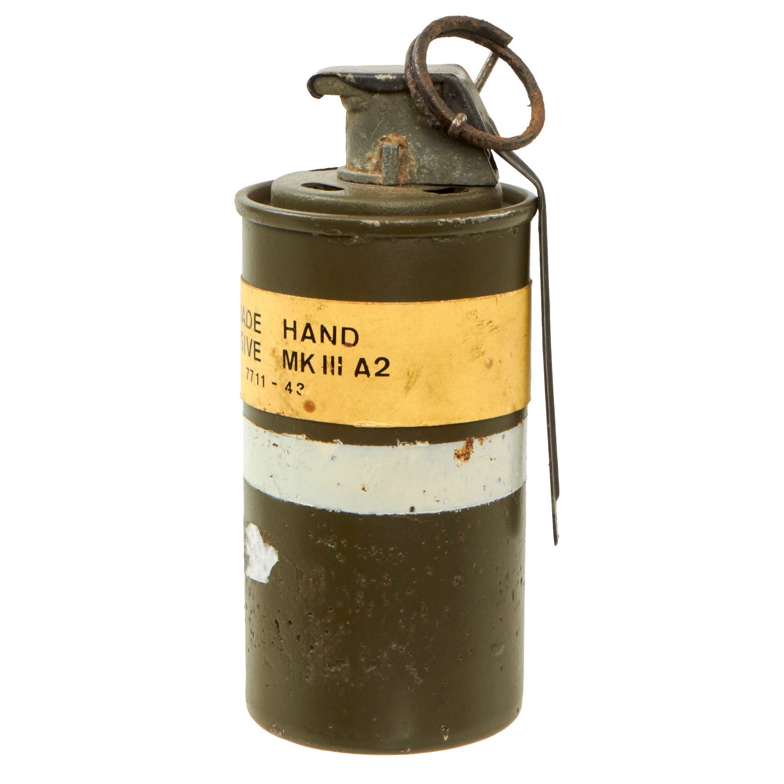 Buy Original U.S. WWII Rare Mk. III A2 Offensive Grenade - 1943 Dated | Original Firearms Antique For Sale