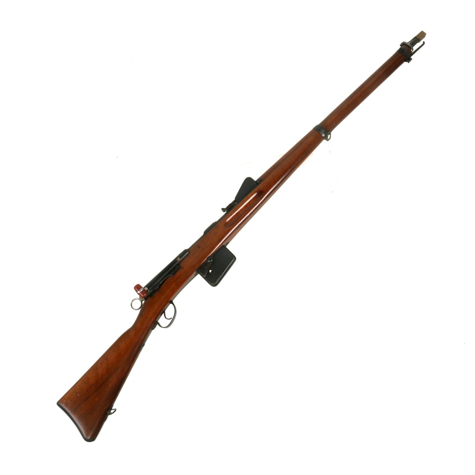 Buy Original Swiss First Model 1889 Schmidt-Rubin Magazine Infantry Rifle with Muzzle Cover - Matching Serial 165480 | Original Firearms Antique For Sale
