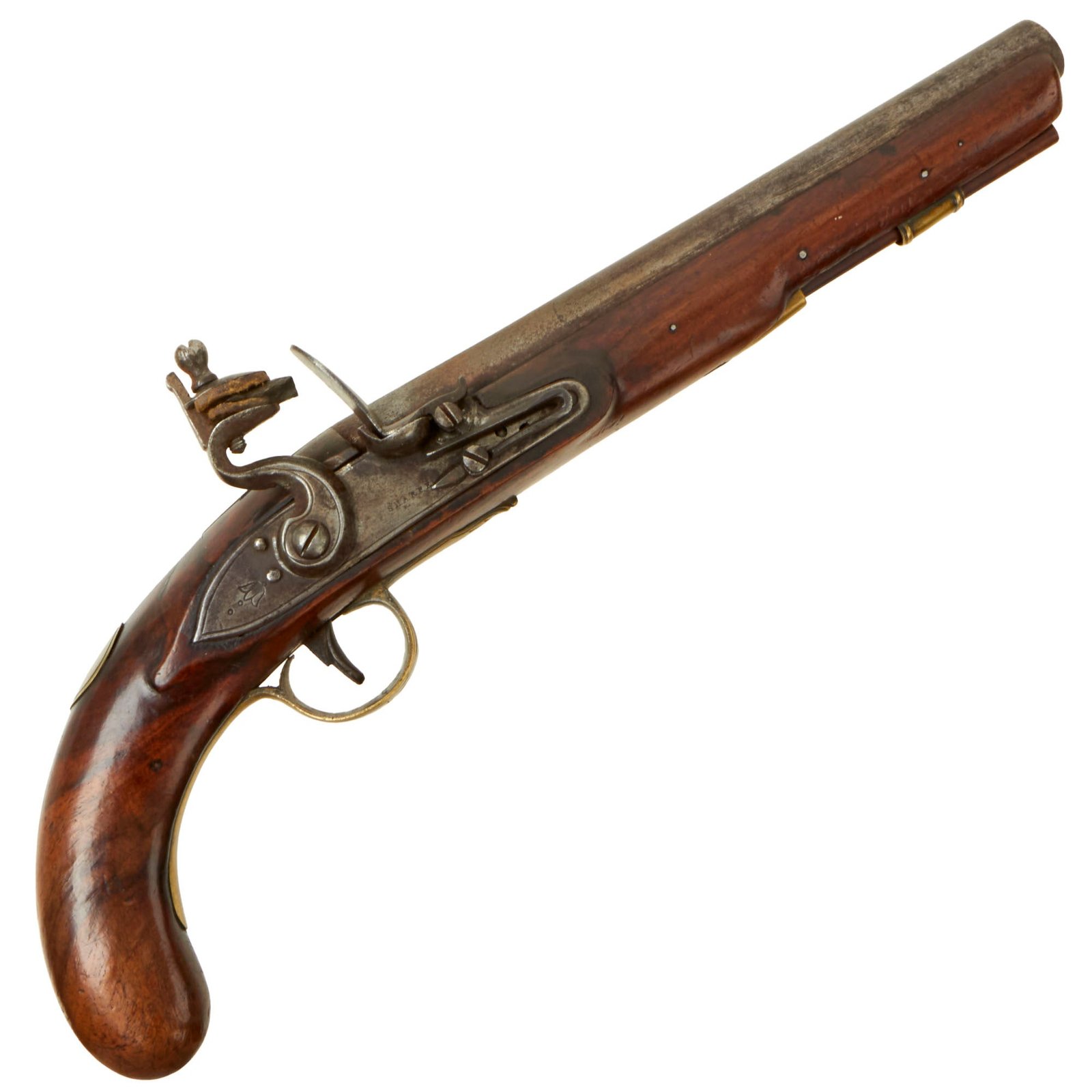 Buy Original British Fur-Trade Flintlock Pistol by Sharpe of London with Birmingham Proofed Barrel - circa 1820 | Original Firearms Antique For Sale