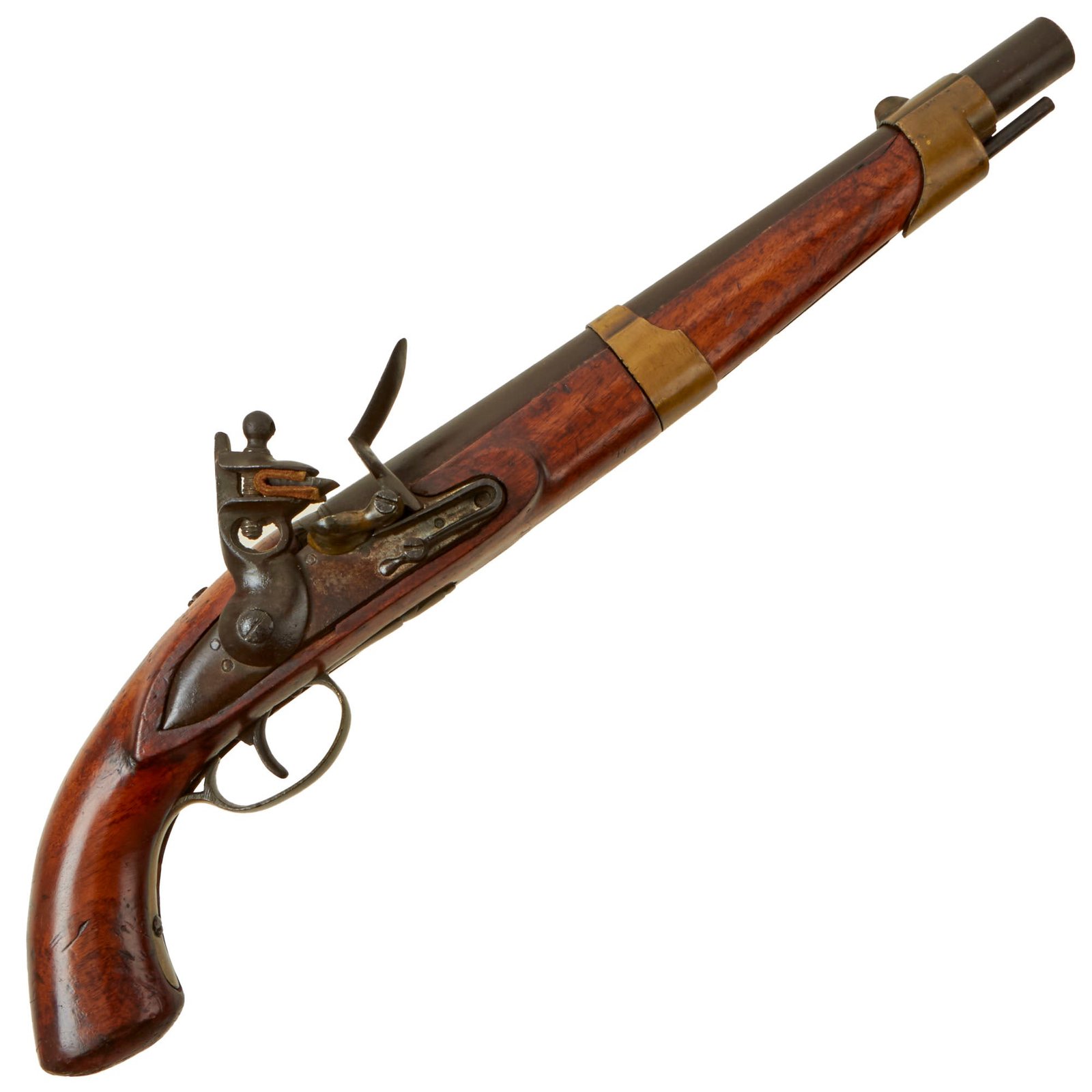 Buy Original Swedish Brass Mounted Flintlock Dragoon Pistol - circa 1780 - 1800 | Original Firearms Antique For Sale