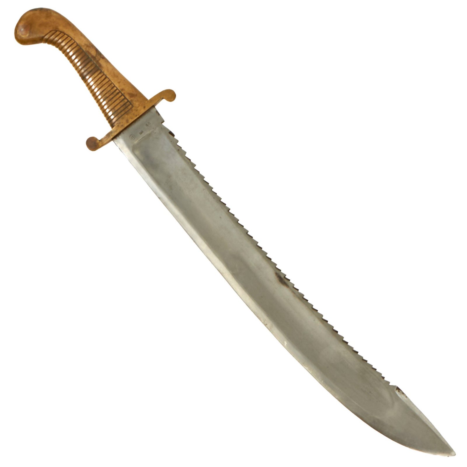 Buy Original Imperial Russian Crimean War Era M-1827 Sawback Falchion Heavy Pioneer Sword with Arsenal Markings | Original Firearms Antique For Sale