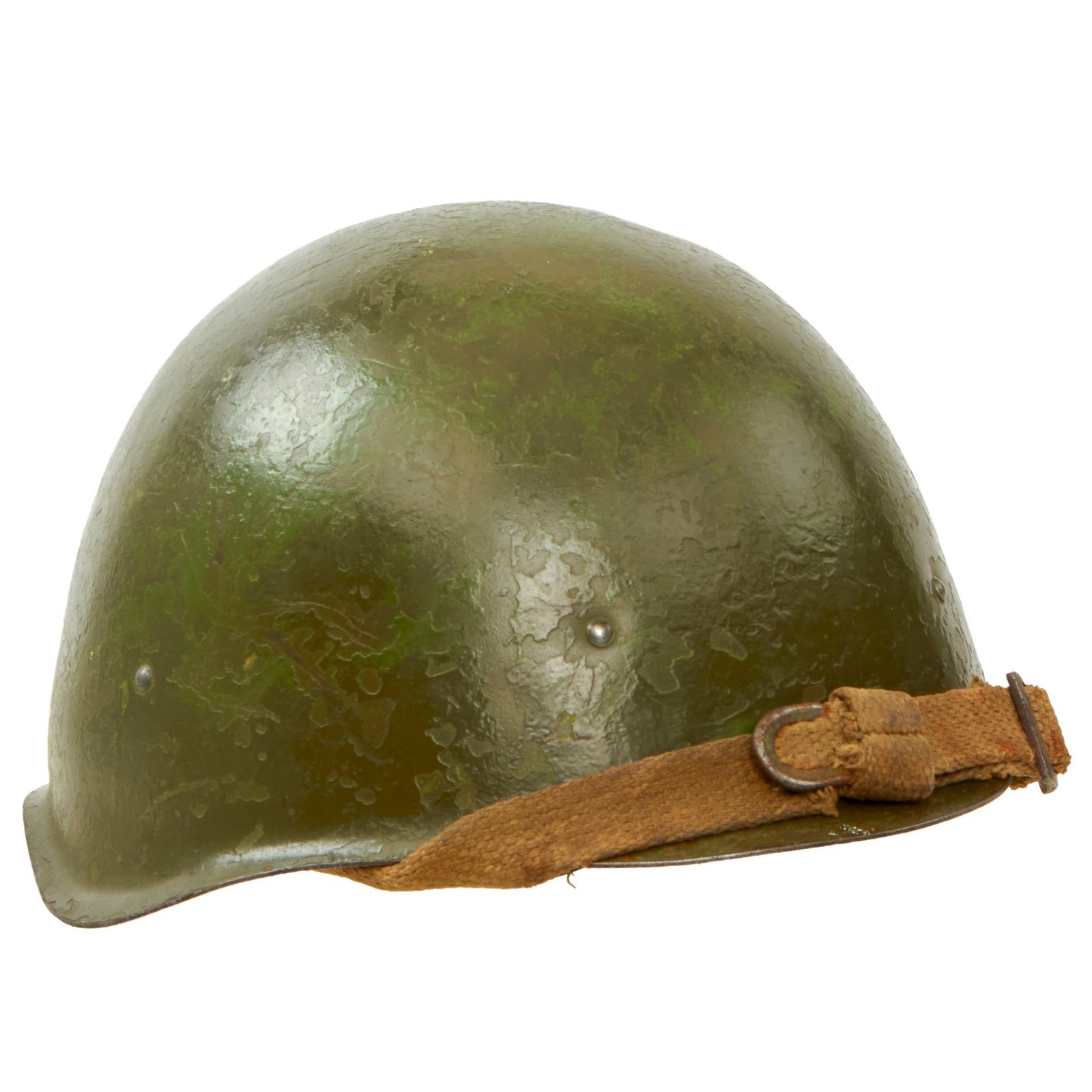 Buy Original WWII Russian Soviet SSh-40 Steel Combat Helmet Complete with Liner & Chinstrap | Original Firearms Antique For Sale