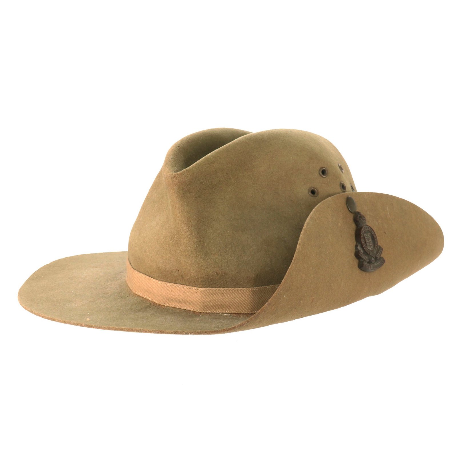 Buy Original Rare British WWII 1943 Dated Royal Army Ordnance Corps Tropical Slouch Bush Hat by Hall & Phillips Ltd. - Size 7 ¼ | Original Firearms Antique For Sale