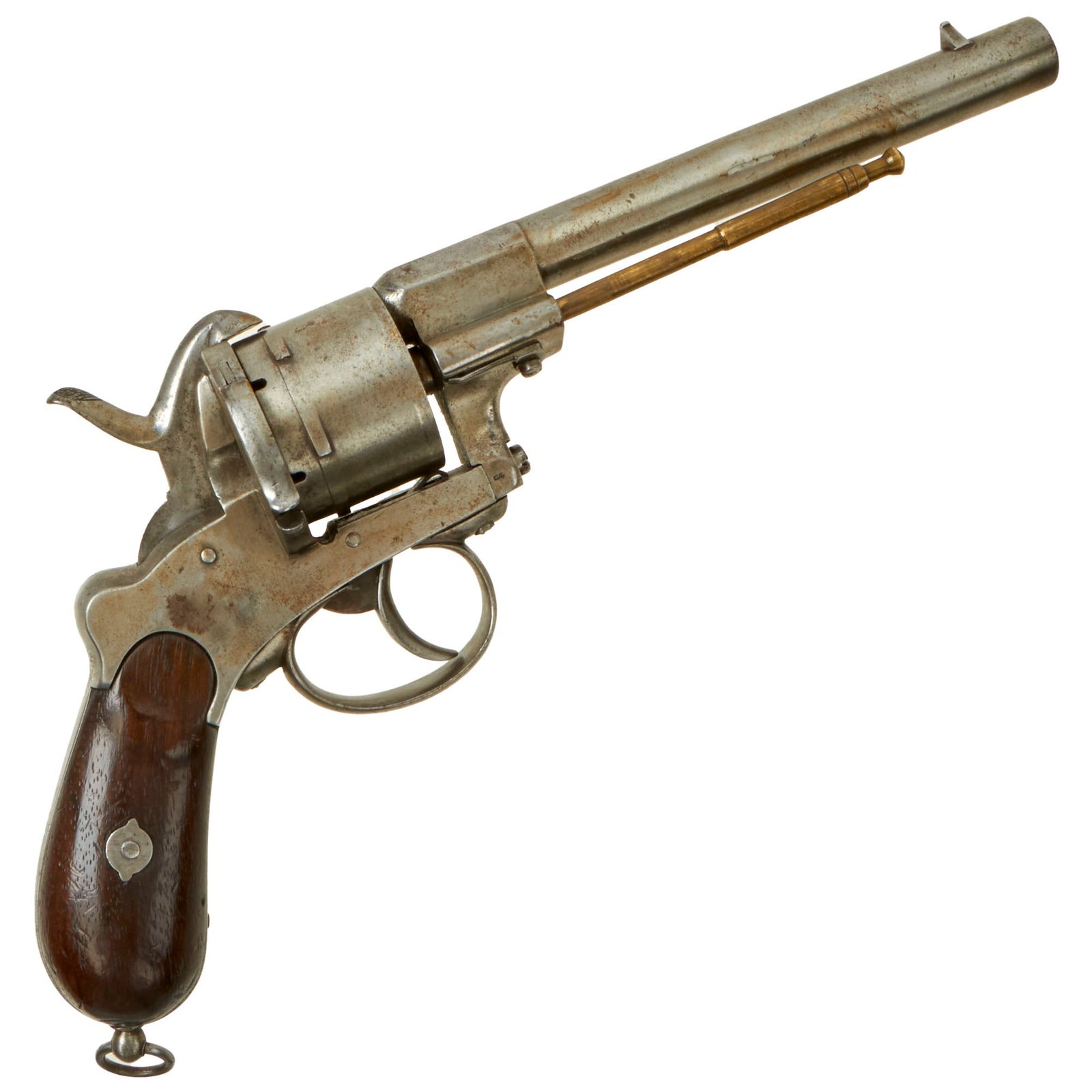 Buy Original Belgian 11mm Pinfire Double Action Revolver Retailed by Eduard Unschuld in Pest, Hungary - Circa 1855 | Original Firearms Antique For Sale