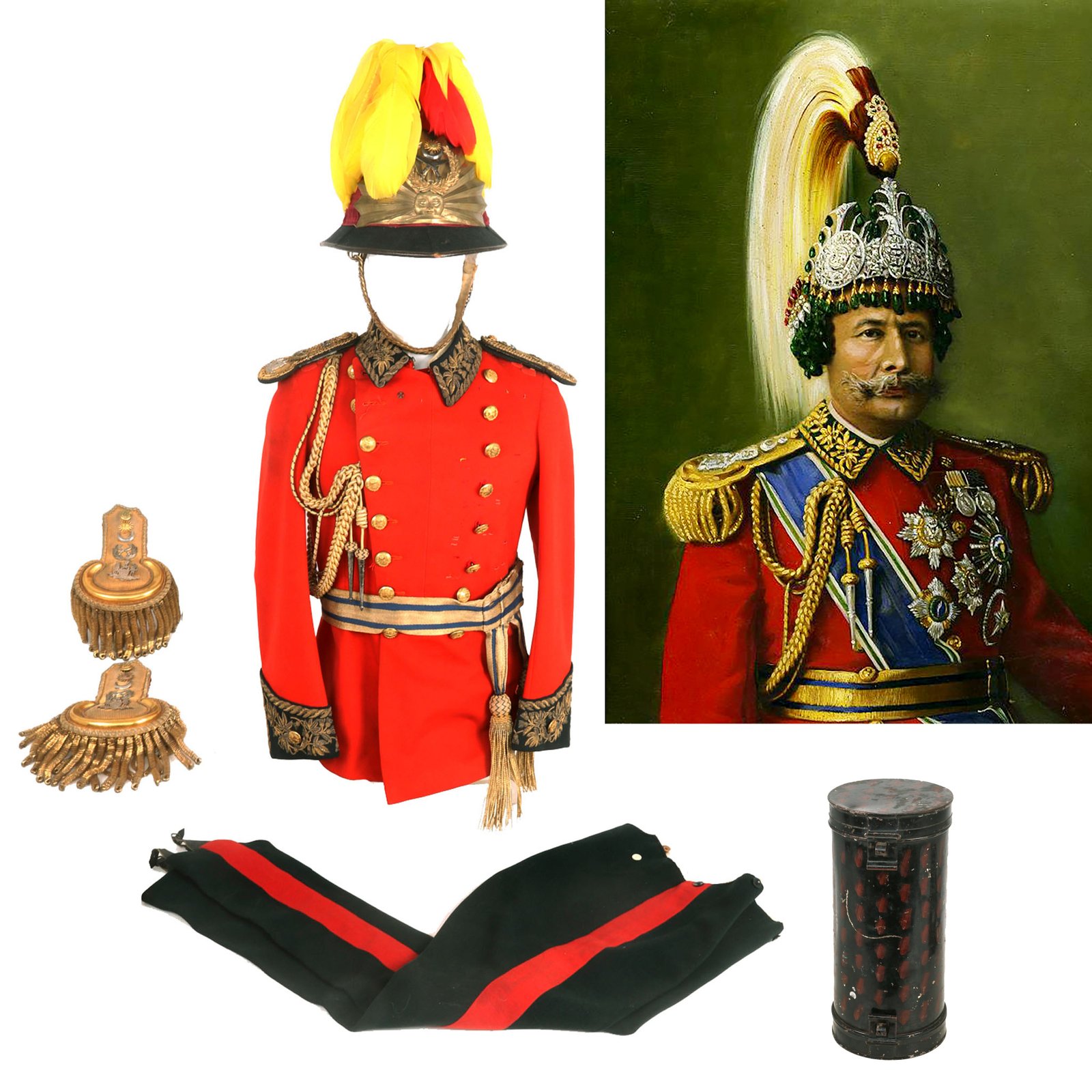 Buy Original Nepalese Pre-WWII Dress Uniform of Maharaja His Highness Mohan Shamsher Jang Bahadur Rana of Nepal GCB, GCIE, GBE, (1885-1967) Prime Minister and Supreme Commander in Chief of Nepal 1948 - 1951 | Original Firearms Antique For Sale