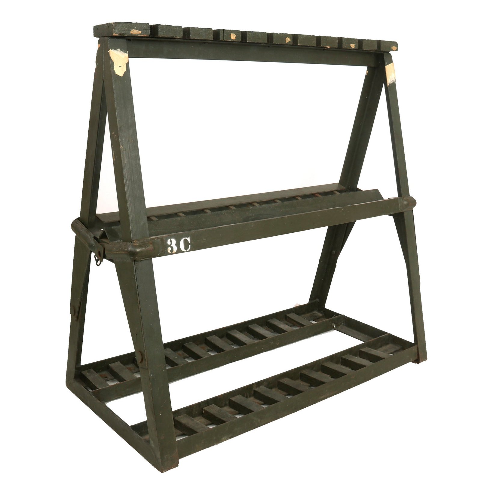 Buy Original U.S. WWII M1 Carbine 20-Carbine Rack - Rack, Small Arms Storage, M4 - Ca. 1943 - 32½ x 32¼ x 16½” | Original Firearms Antique For Sale