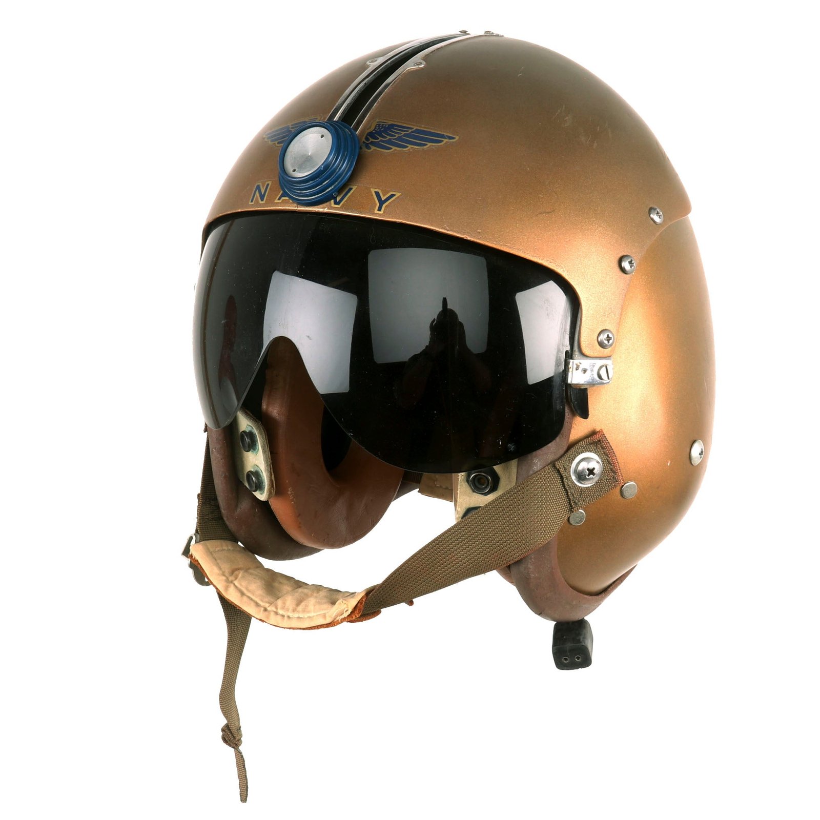 Buy Original U.S. Navy USN Late 1950s APH-5 Flight Helmet With Adjustable Visor | Original Firearms Antique For Sale