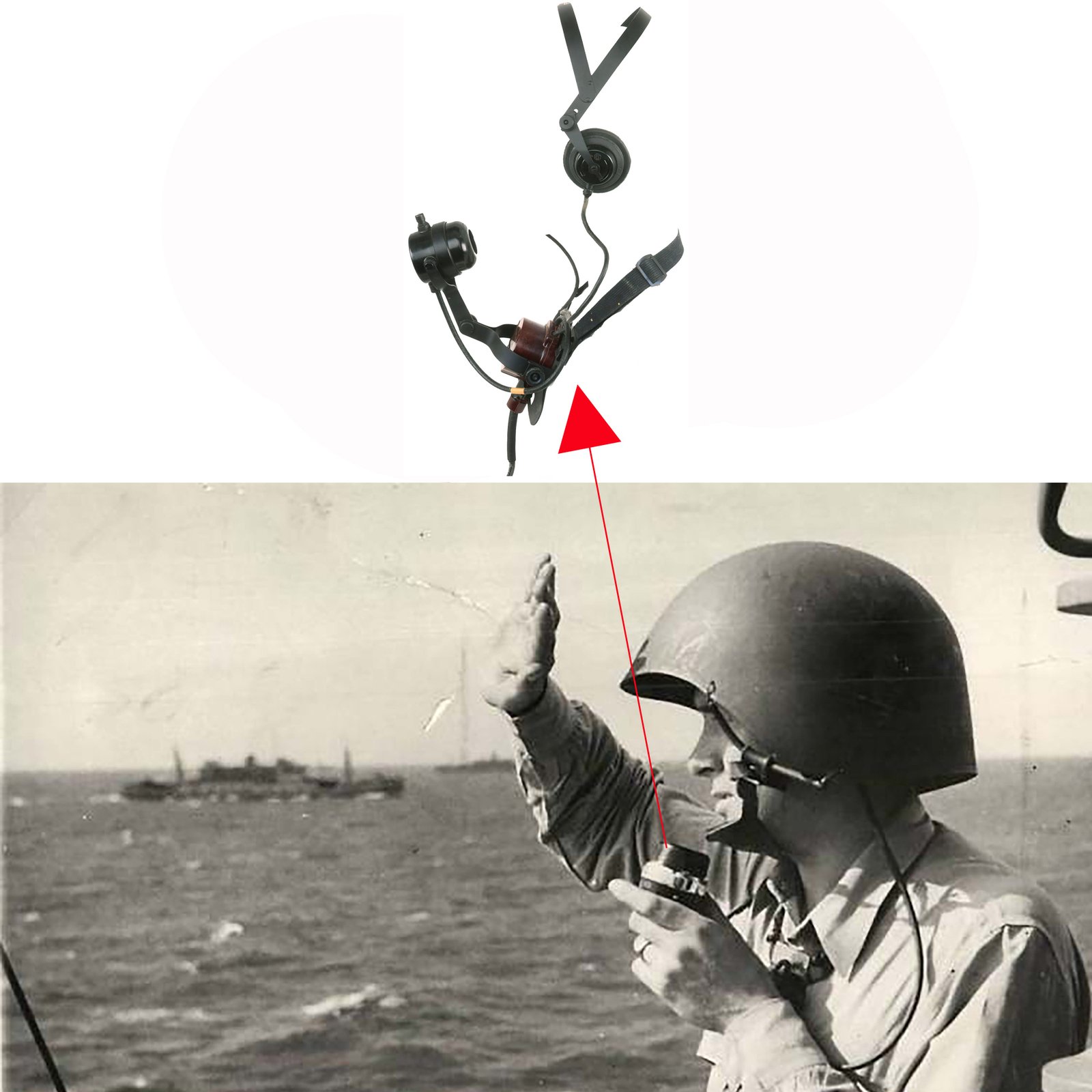 Buy Original U.S. WWII Navy MI-2454-B Headset Microphone by RCA  for Talker Helmet - Unissued in Original Box | Original Firearms Antique For Sale
