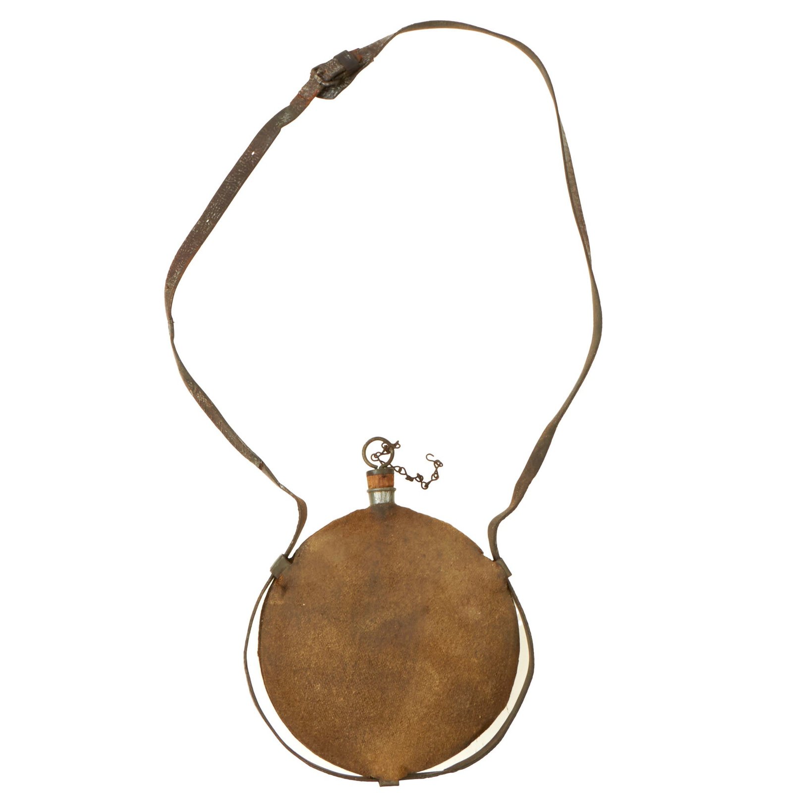 Buy Original U.S. Civil War M1858 Smoothside Canteen with Cover and Rare Federal Issue Leather Sling | Original Firearms Antique For Sale