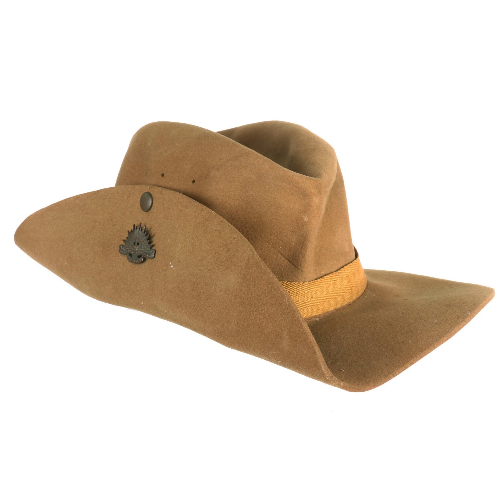 Buy Original Australian WWII Australian Commonwealth Military Forces Slouch Hat by Vero & Everitt Ltd. - Dated 1943 - Size 7 ¼ | Original Firearms Antique For Sale