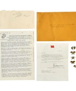 Buy Original U.S. WWII U.S.M.C. Commandant General Louis Wilson Medal of Honor Recipient Insignia Lot with Signed Provenance Letter | Original Firearms Antique For Sale