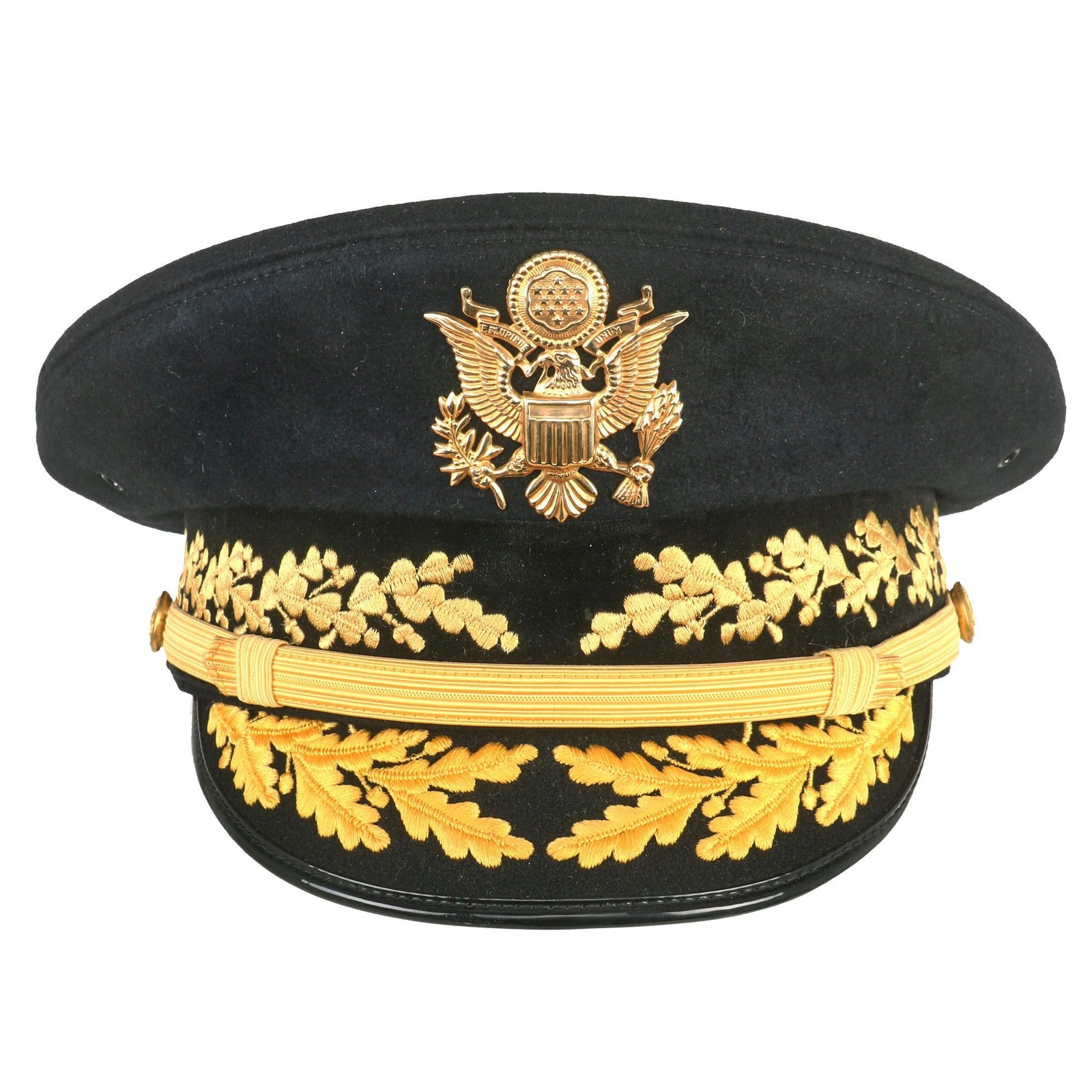 Buy Original U.S. Vietnam War Era General Officer’s Dress Blue Uniform Peaked Visor Cap By Bancroft - Size 7⅛ | Original Firearms Antique For Sale