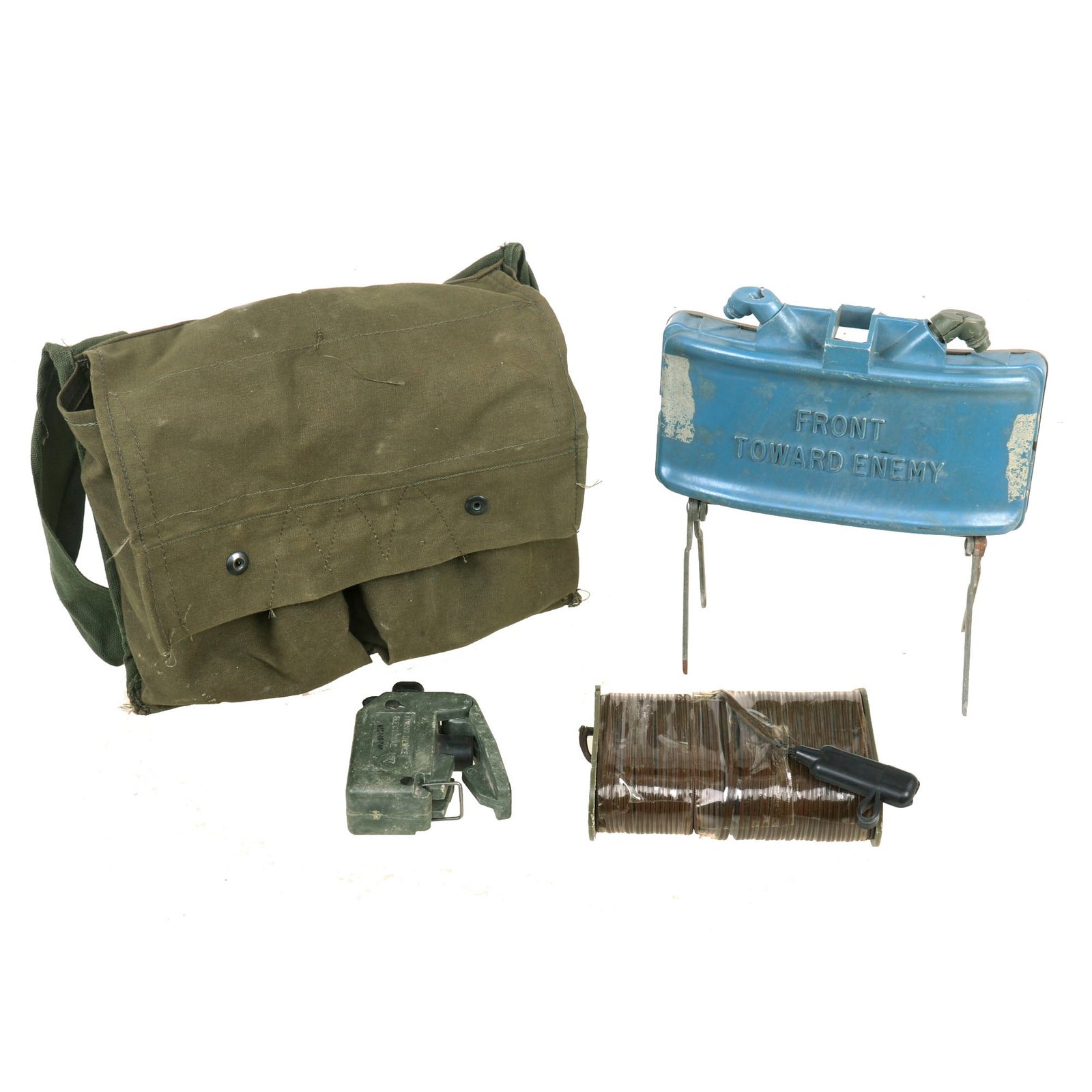 Buy Original U.S. Vietnam War Complete M68 Claymore Mine Training Kit with Canvas Carry Bag - Inert | Original Firearms Antique For Sale