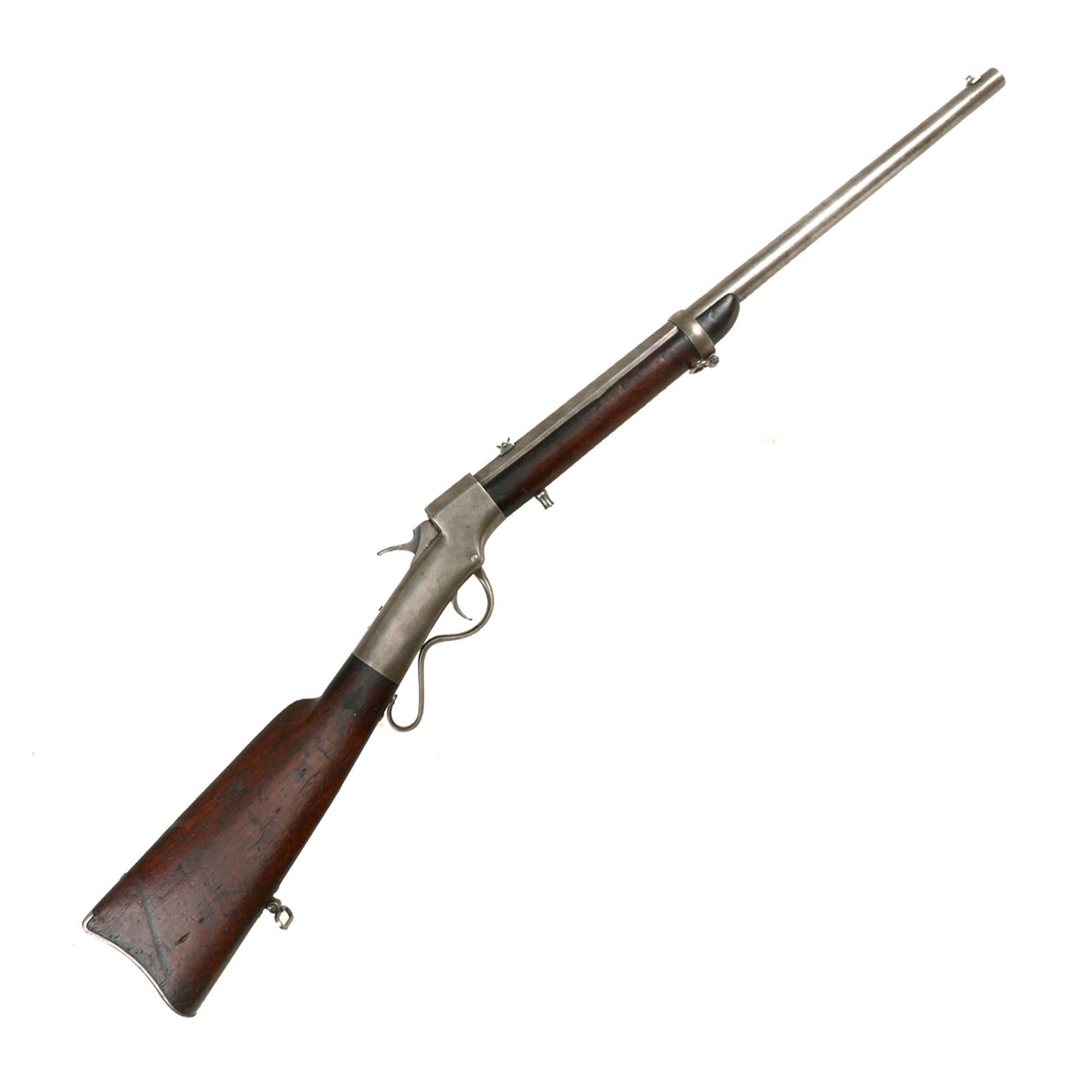 Buy Original Rare U.S. Civil War Era Ballard's Patent Falling Block Carbine in .44 Rimfire by Ball & Williams - Serial 6608 | Original Firearms Antique For Sale