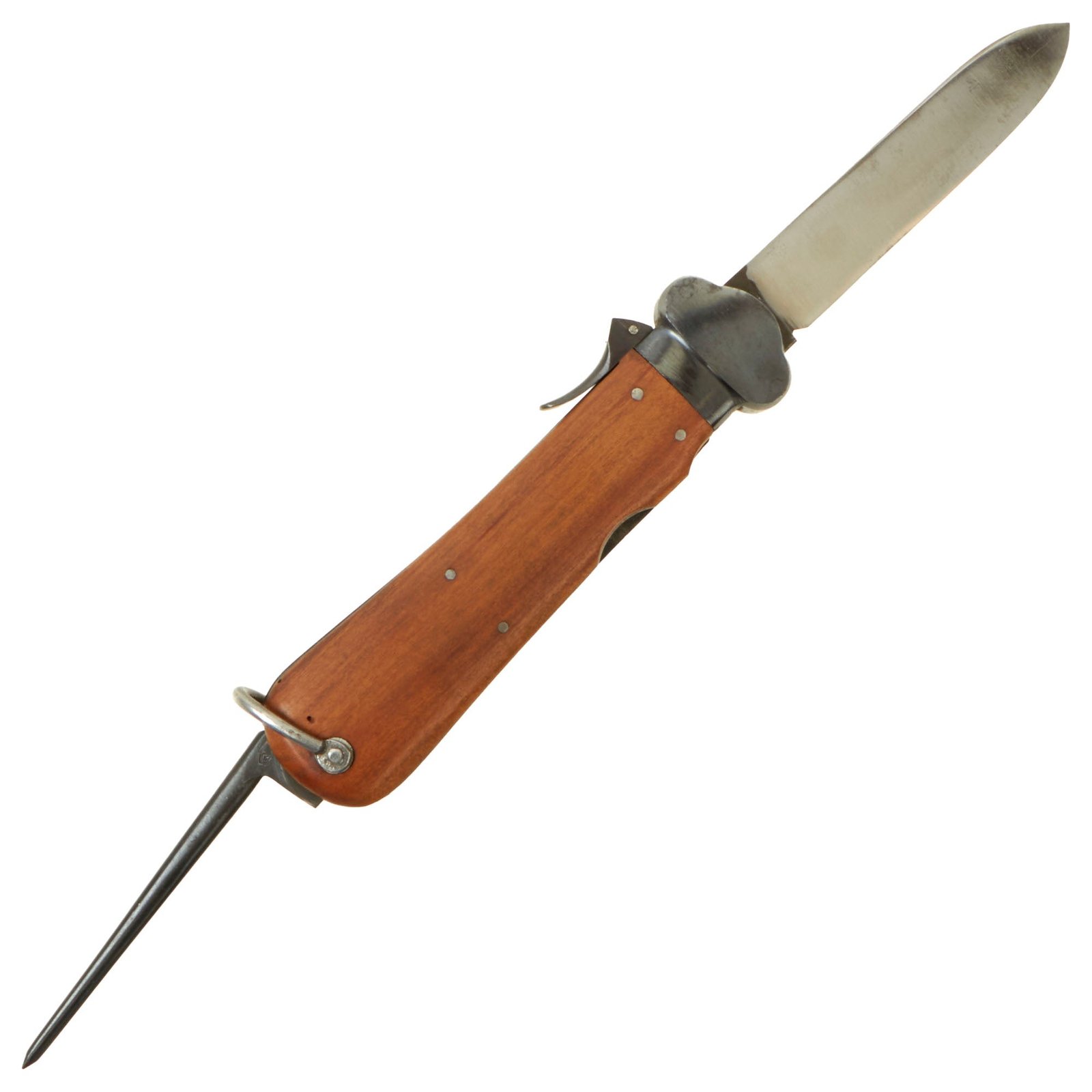 Buy Original German WWII Excellent Unissued Luftwaffe Take Down Fallschirmjäger Gravity Knife with Solingen RB Number | Original Firearms Antique For Sale