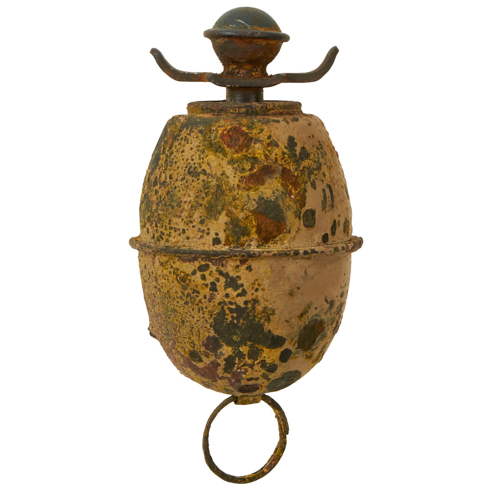 Buy Original German WWII Relic Model 39 Egg Hand Grenade with Original Fuze & Wings - Inert Eierhandgranate | Original Firearms Antique For Sale