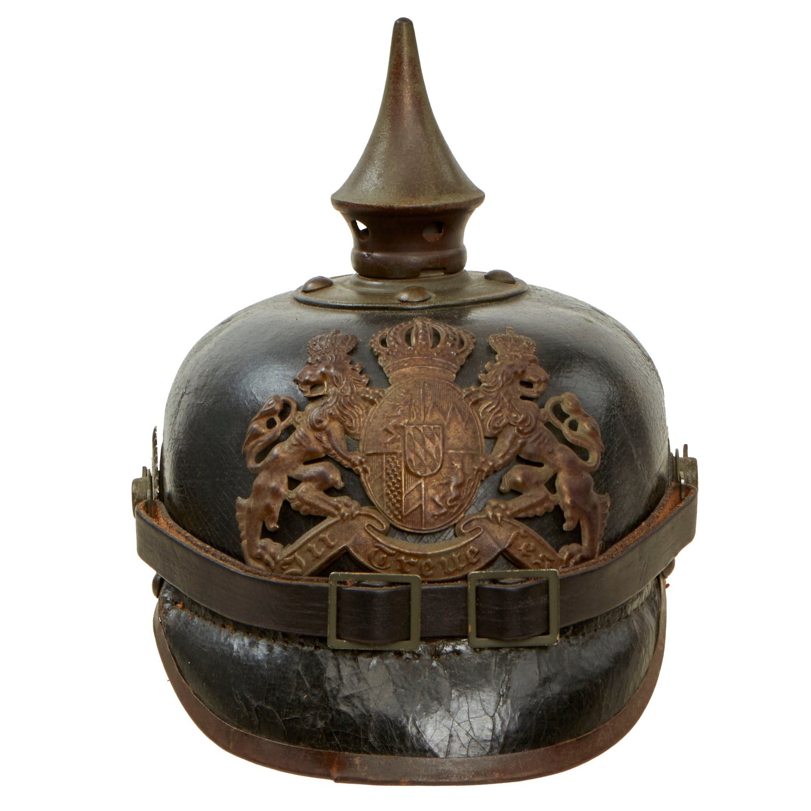 Buy Original Imperial German WWI Bavarian EM/NCO M1915 Pickelhaube Spiked Helmet | Original Firearms Antique For Sale