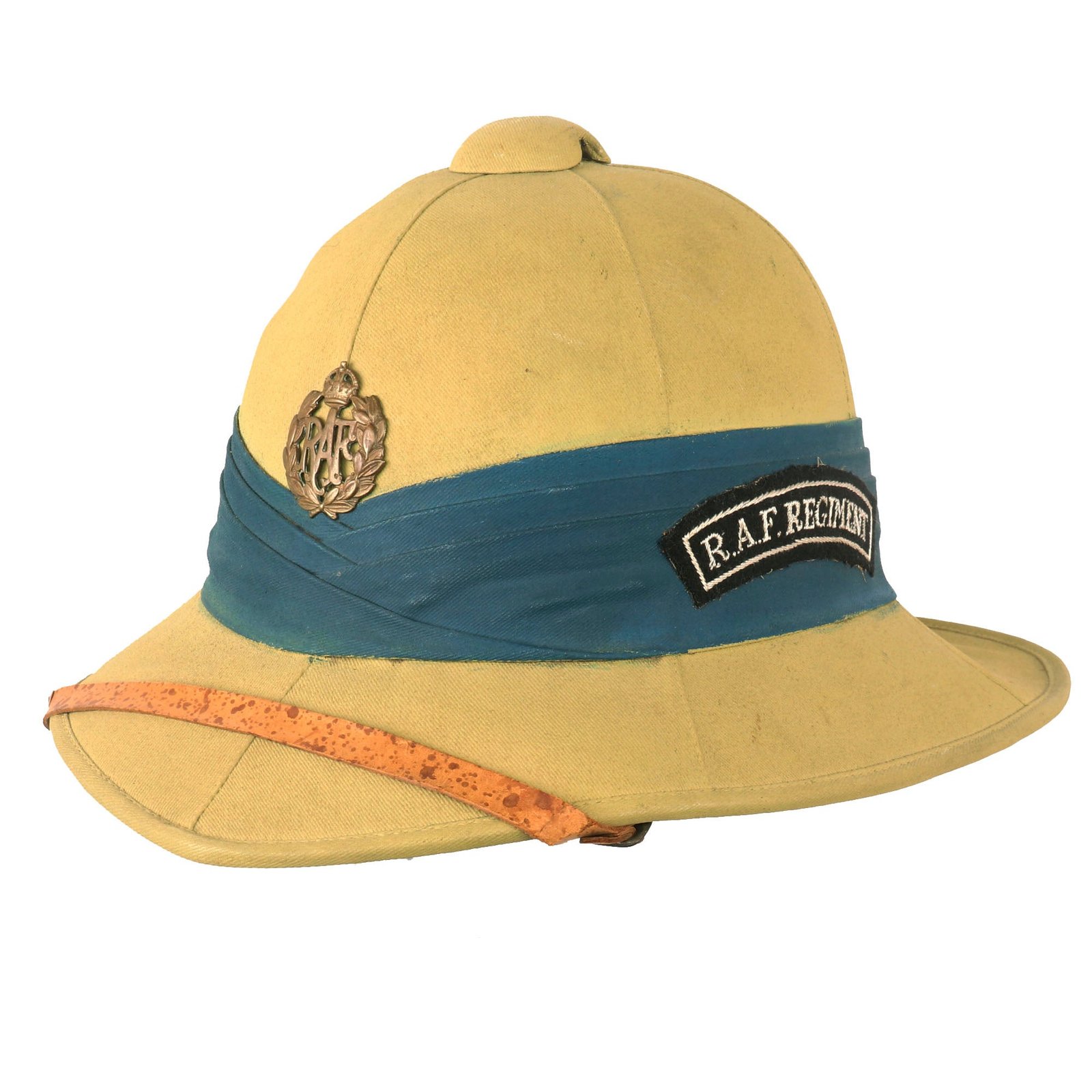 Buy Original British WWII Wolseley Pattern Pith Sun Helmet With Royal Air Force Regimental Rocker | Original Firearms Antique For Sale