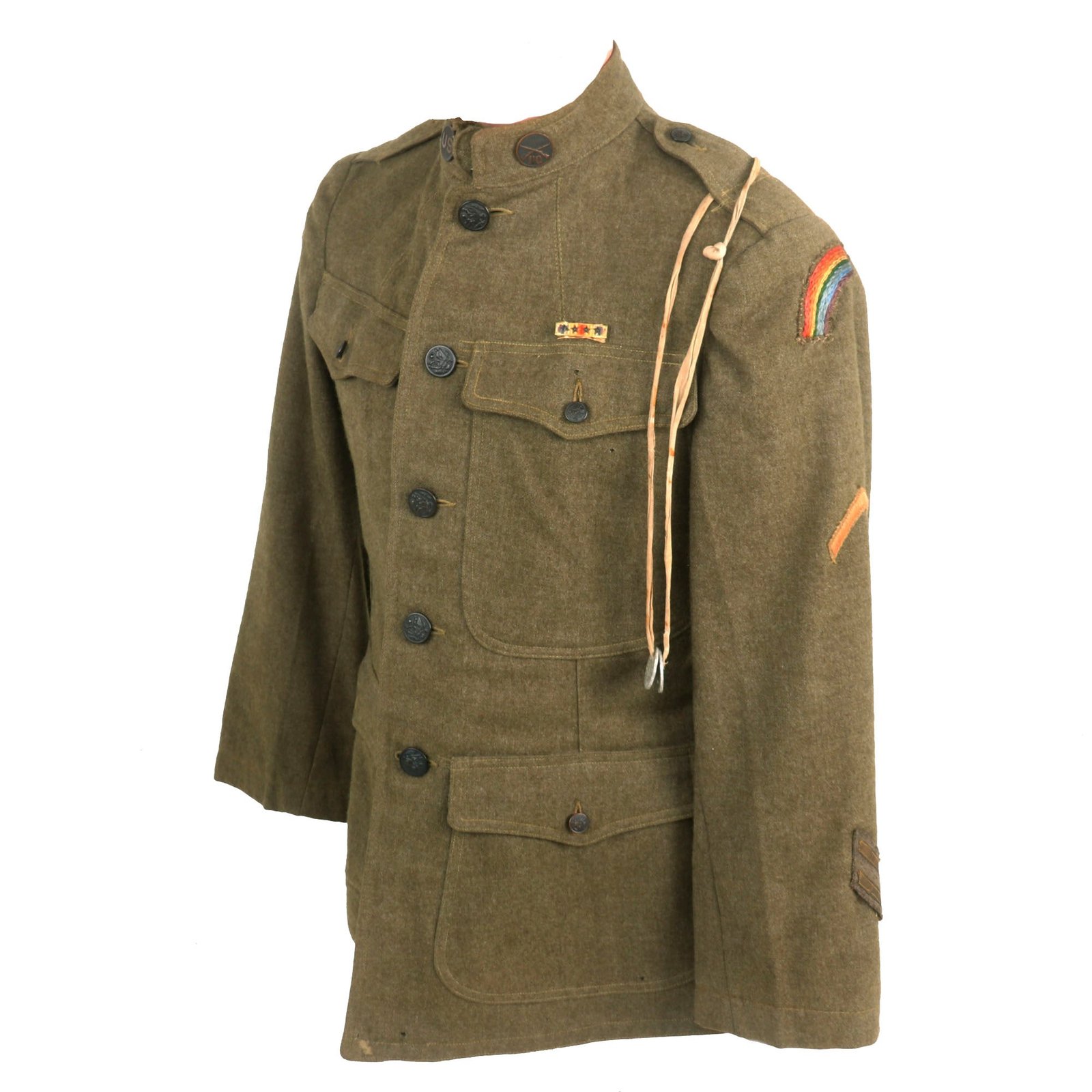 Buy Original U.S. WWI Identified 42nd Division Uniform and Dog Tags - 166th Infantry Regiment | Original Firearms Antique For Sale