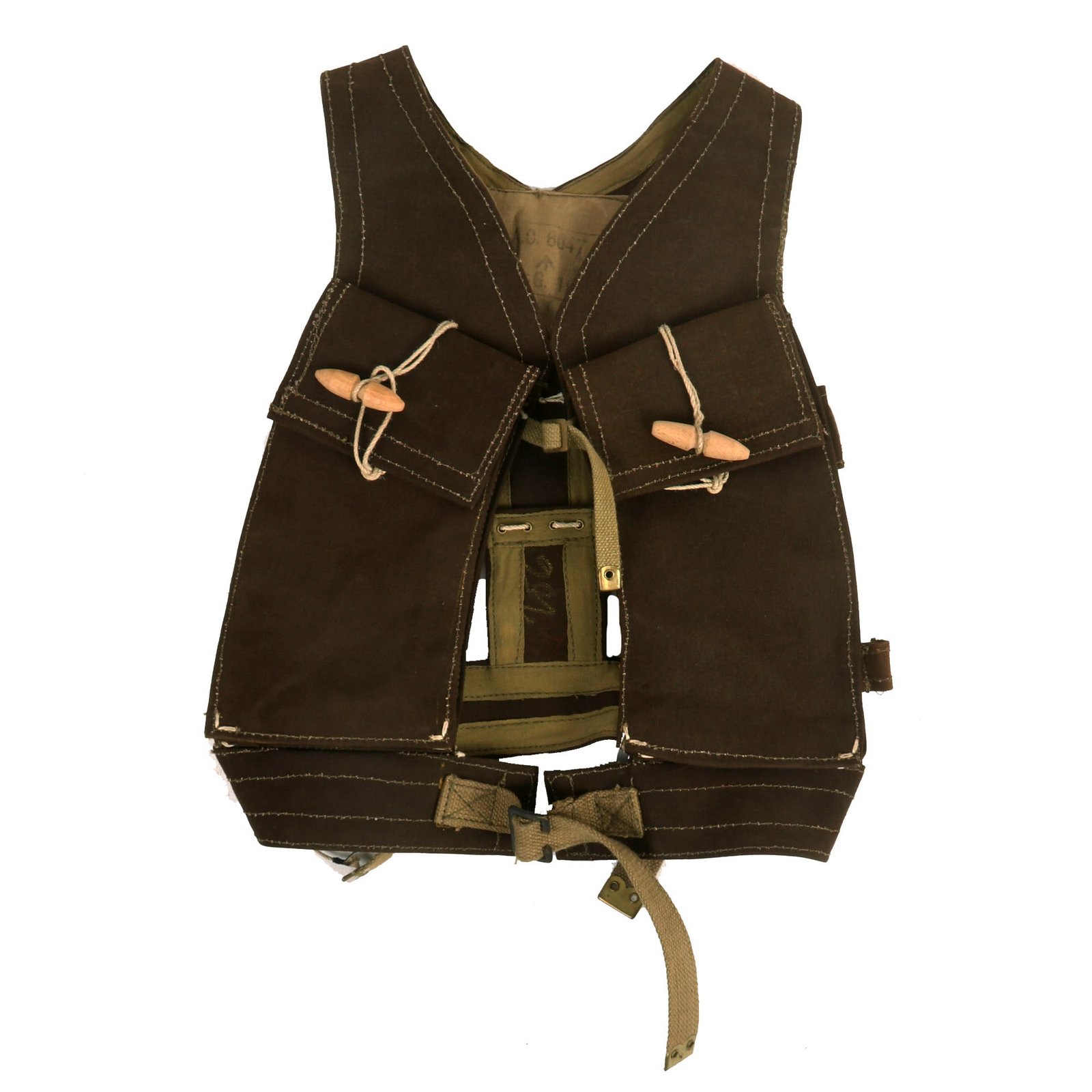 Buy Original Rare British WWII Unissued Bren LMG Skeleton Assault Jerkin Vest by W.&G. - dated 1945 | Original Firearms Antique For Sale