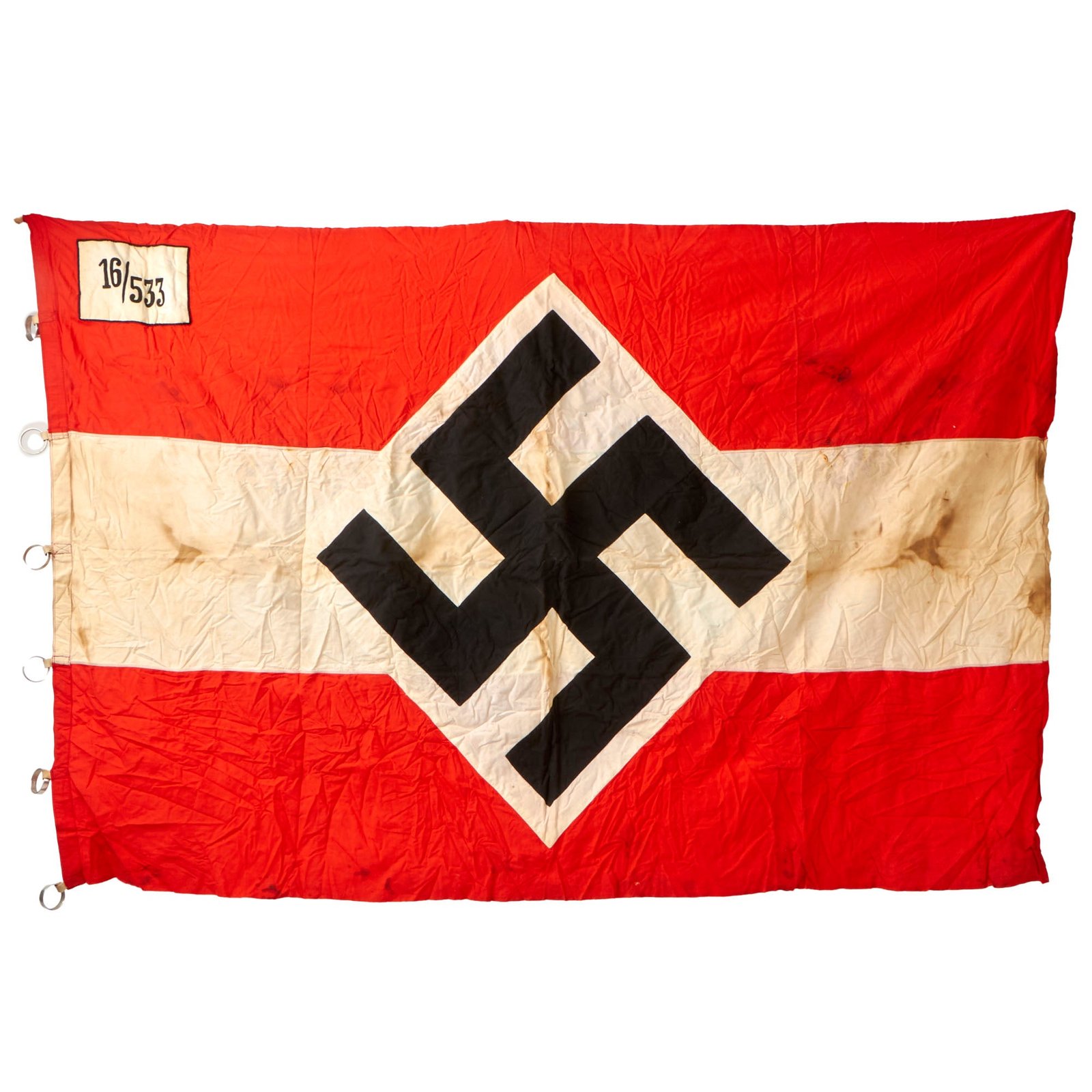 Buy Original German WWII HJ National Youth Organization Unit Marked Parade Standard Flag - 46” x 70” | Original Firearms Antique For Sale