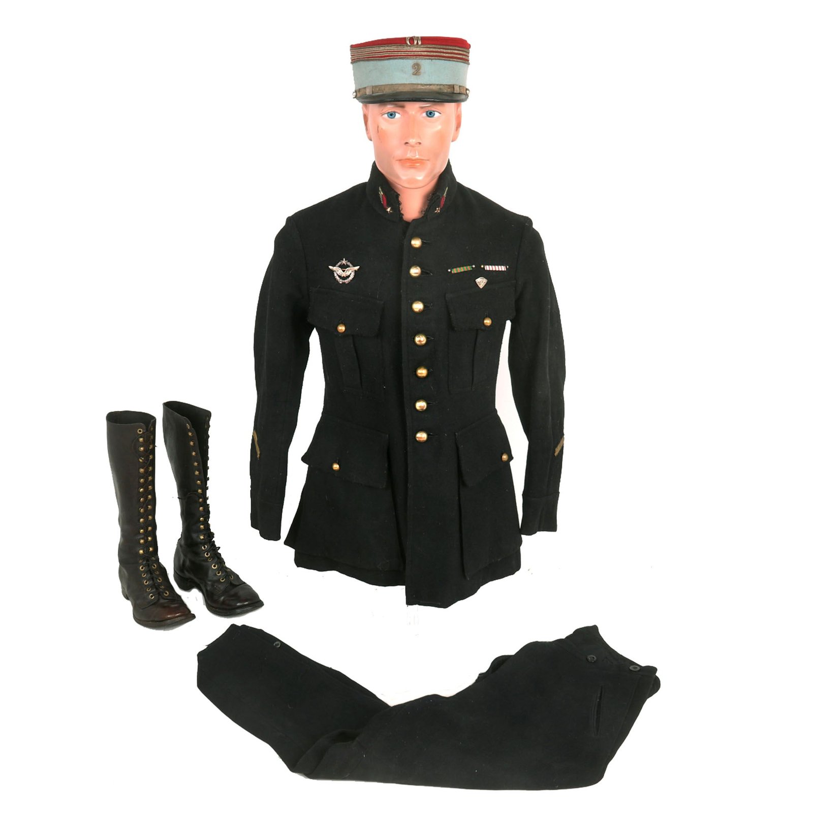 Buy Original French WWI 2nd Hussars Pilot Air Service Officer Uniform Set - Nearly Identical to French Ace Charles Nungesser - Armée de l'Air | Original Firearms Antique For Sale