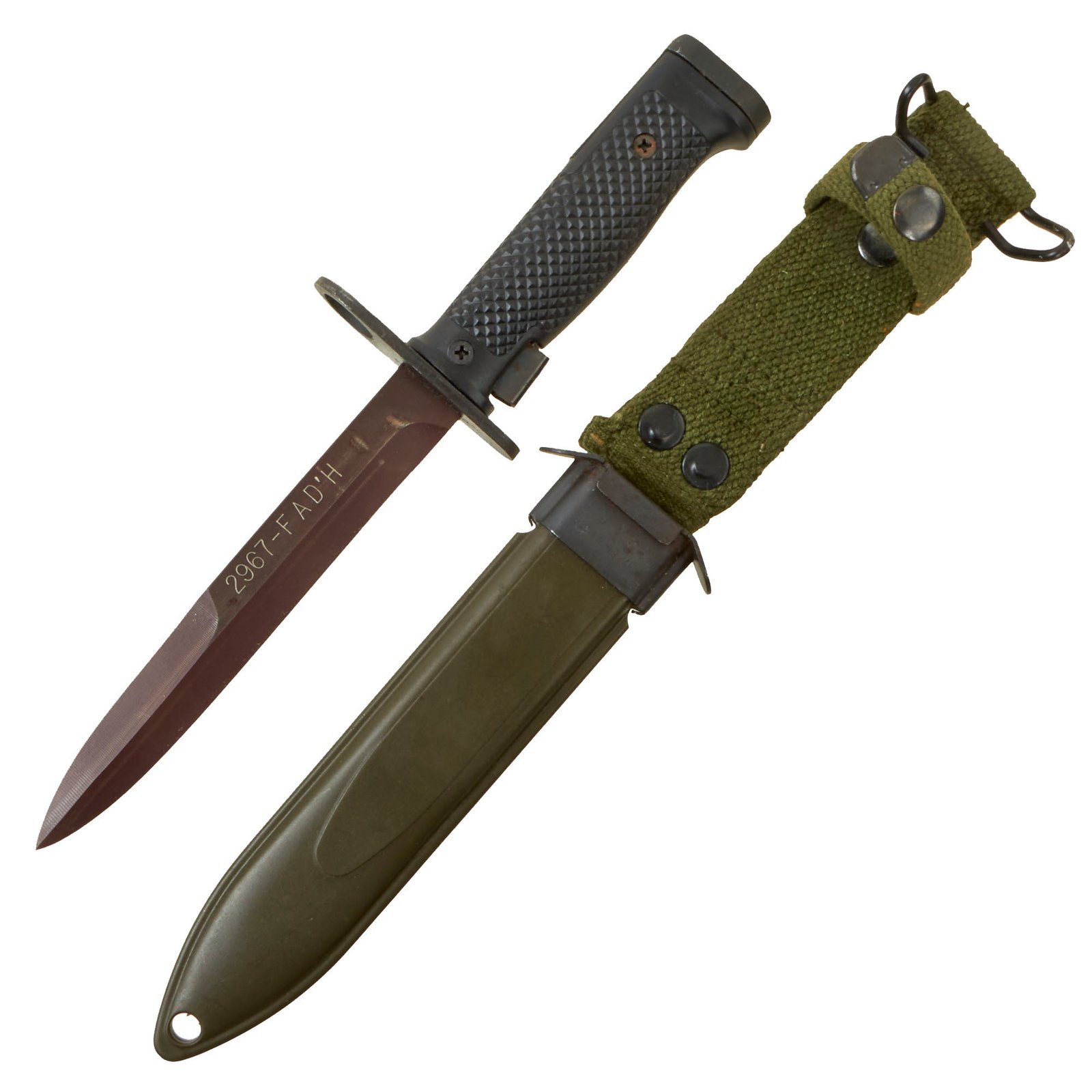 Buy Original U.S. Cold War Haitian Contract M6 Bayonet for the M14 Rifle With M8A1 Scabbard By A. Eickhorn-Solingen (AES) In West Germany - Marked FAD’H “Forces Armées d'Haiti” | Original Firearms Antique For Sale