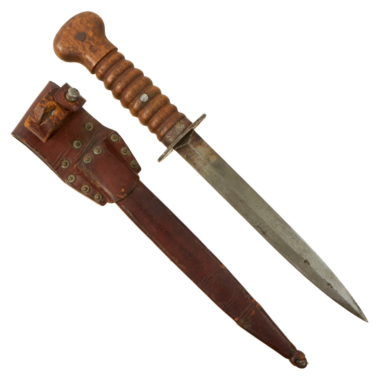 Buy Original Dutch WWI M-1915 Stormdolk Commando Knife With Scabbard | Original Firearms Antique For Sale