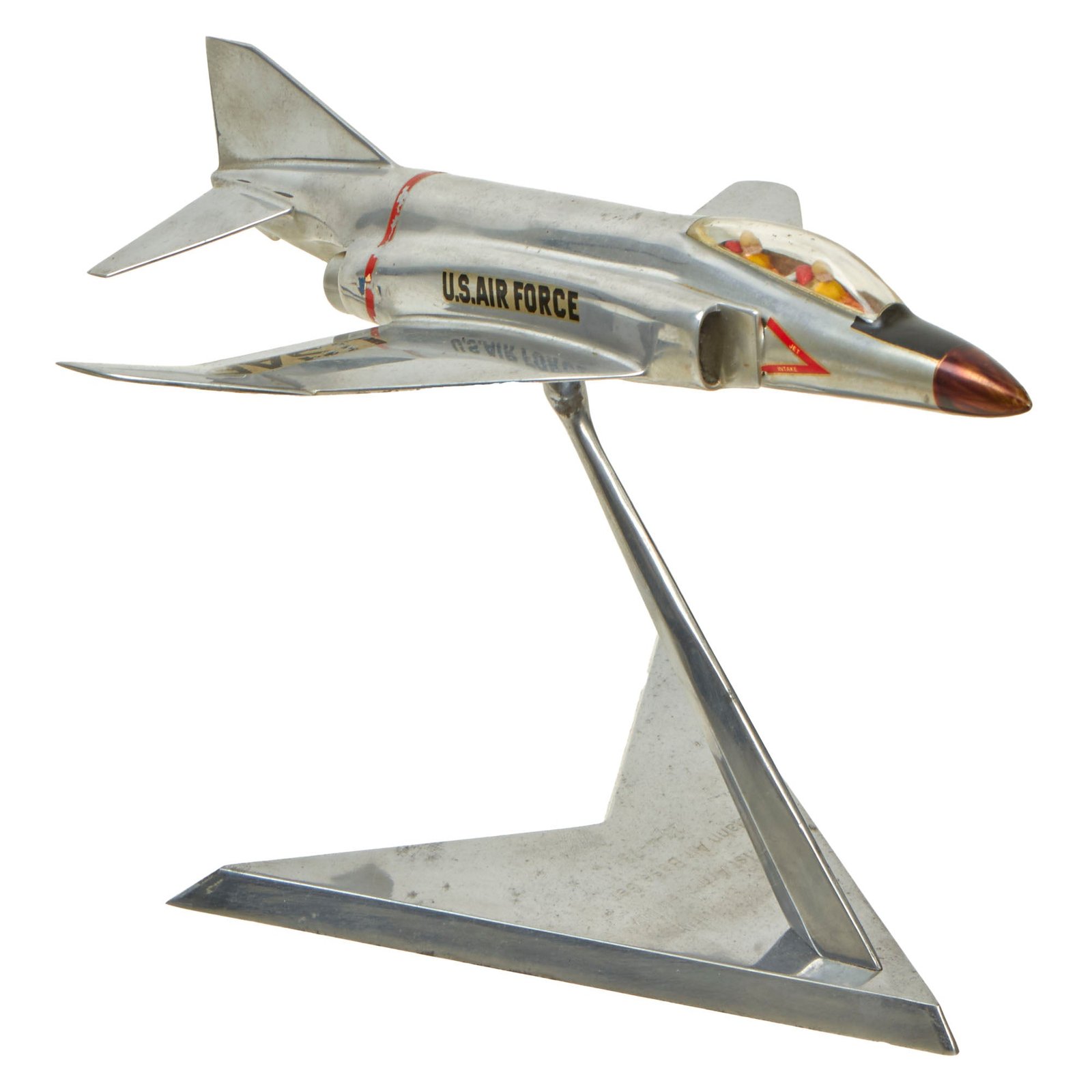 Buy Original U.S. Vietnam War Era Desk Model F-4 Phantom II Aircraft Presented to Maj. Gen. Adrian St. John, Commander 1st Armored Div. - Dated 1973 | Original Firearms Antique For Sale