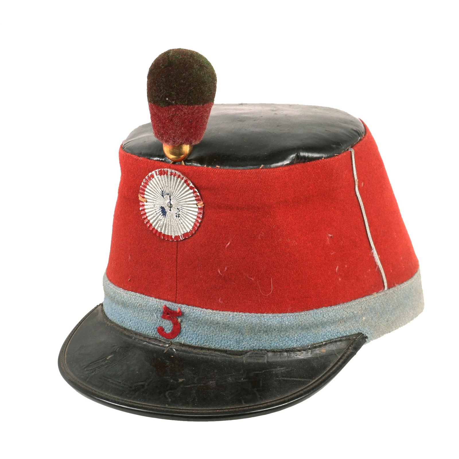 Buy Original French Franco Prussian War Era 2nd Empire Pattern 1852 5th Regiment Shako Képi | Original Firearms Antique For Sale
