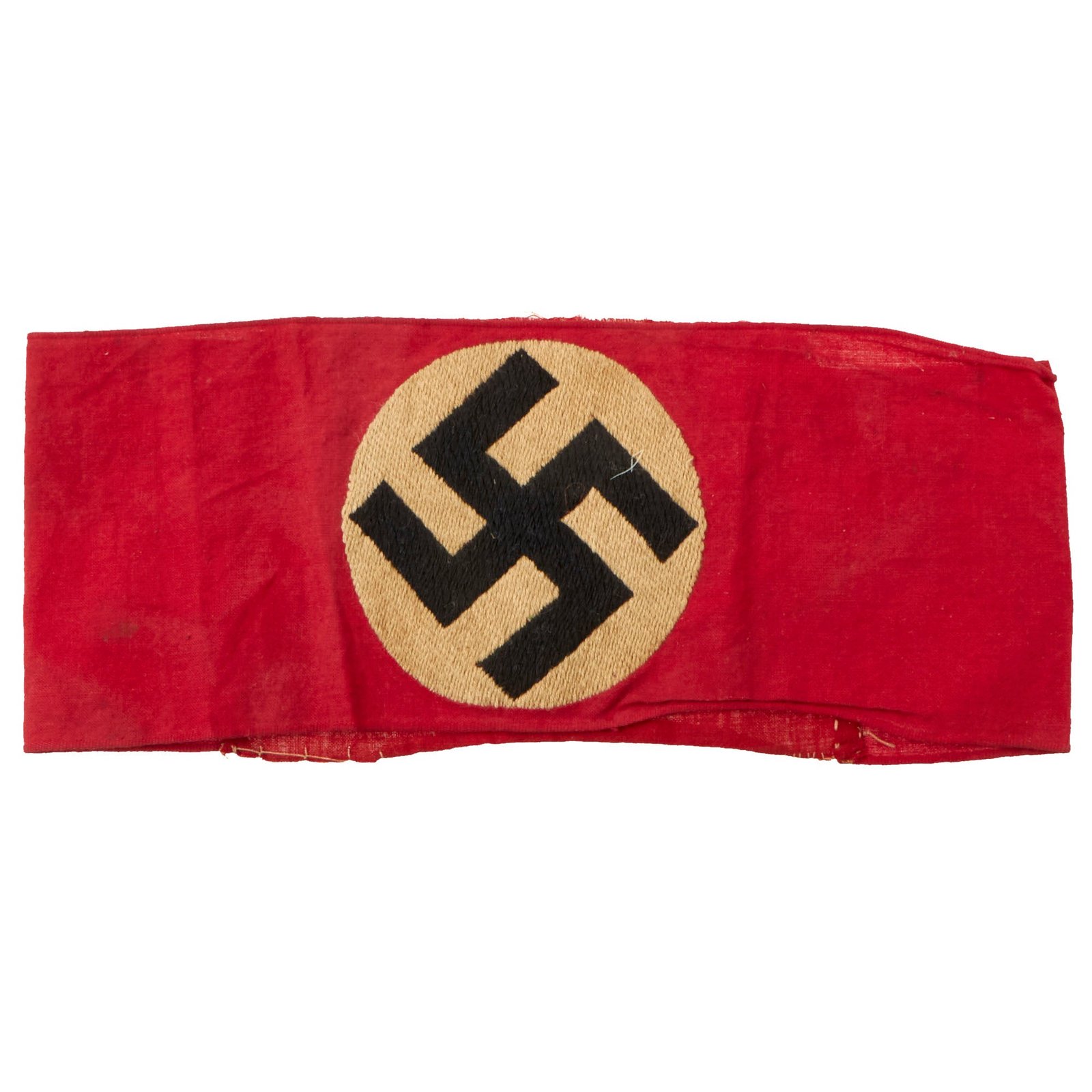 Buy Original German WWII Service Used NSDAP Party BeVo Style Machine Embroidered Insignia Armband | Original Firearms Antique For Sale