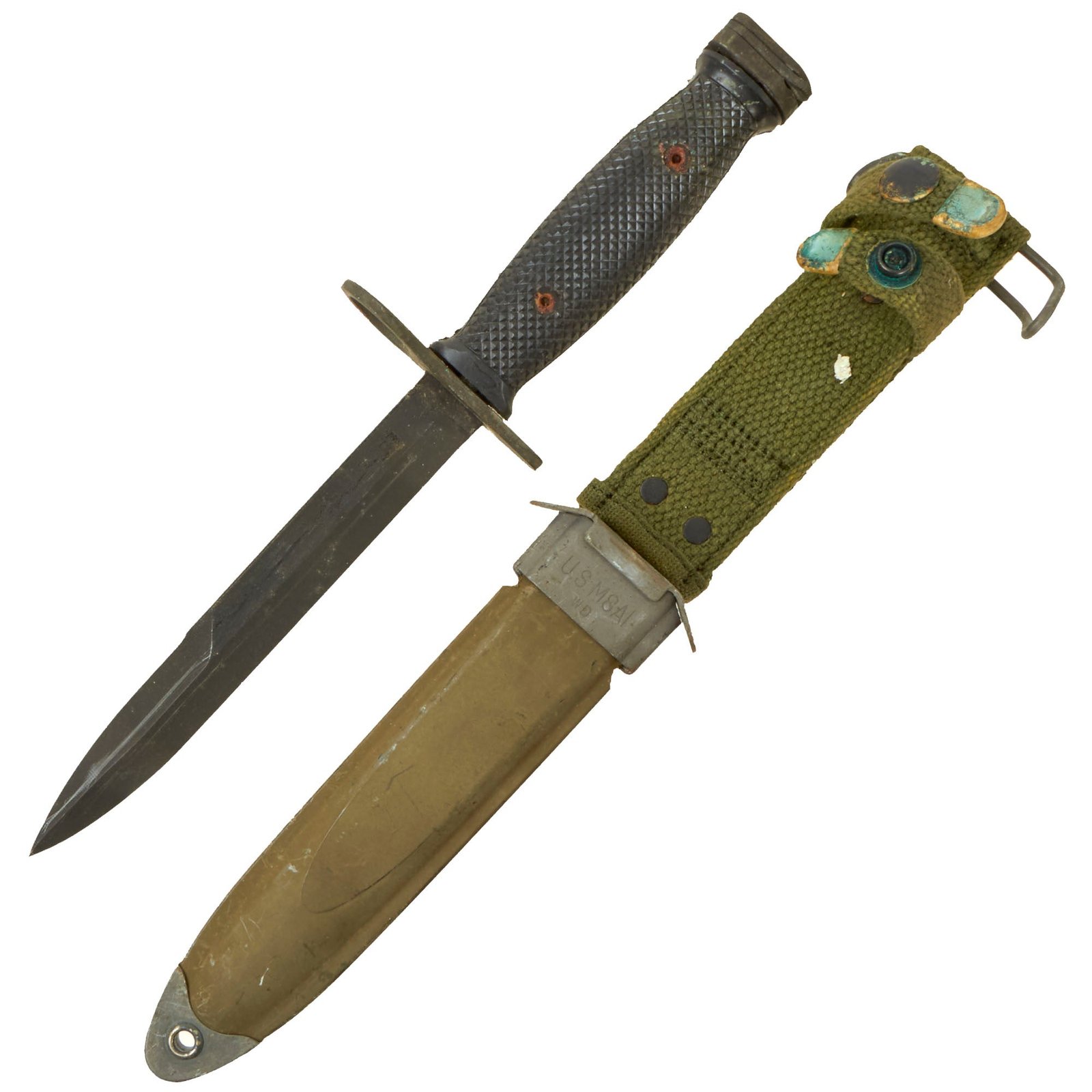 Buy Original U.S.Vietnam War Era M-7 Bayonet With M8A1 Scabbard As Used On The M16 Service Rifle | Original Firearms Antique For Sale