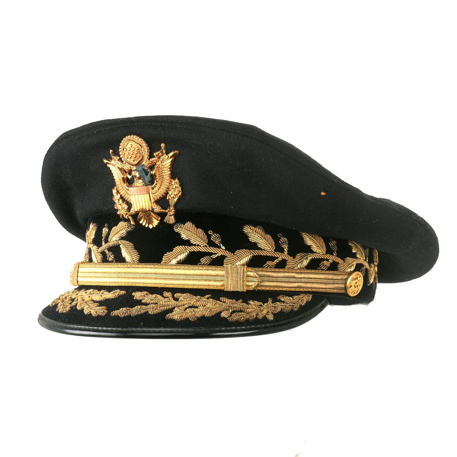 Buy Original U.S. 1950s Early Cold War Era General Officer’s Dress Blue Uniform Peaked Visor Cap - Size 7 ¼ | Original Firearms Antique For Sale