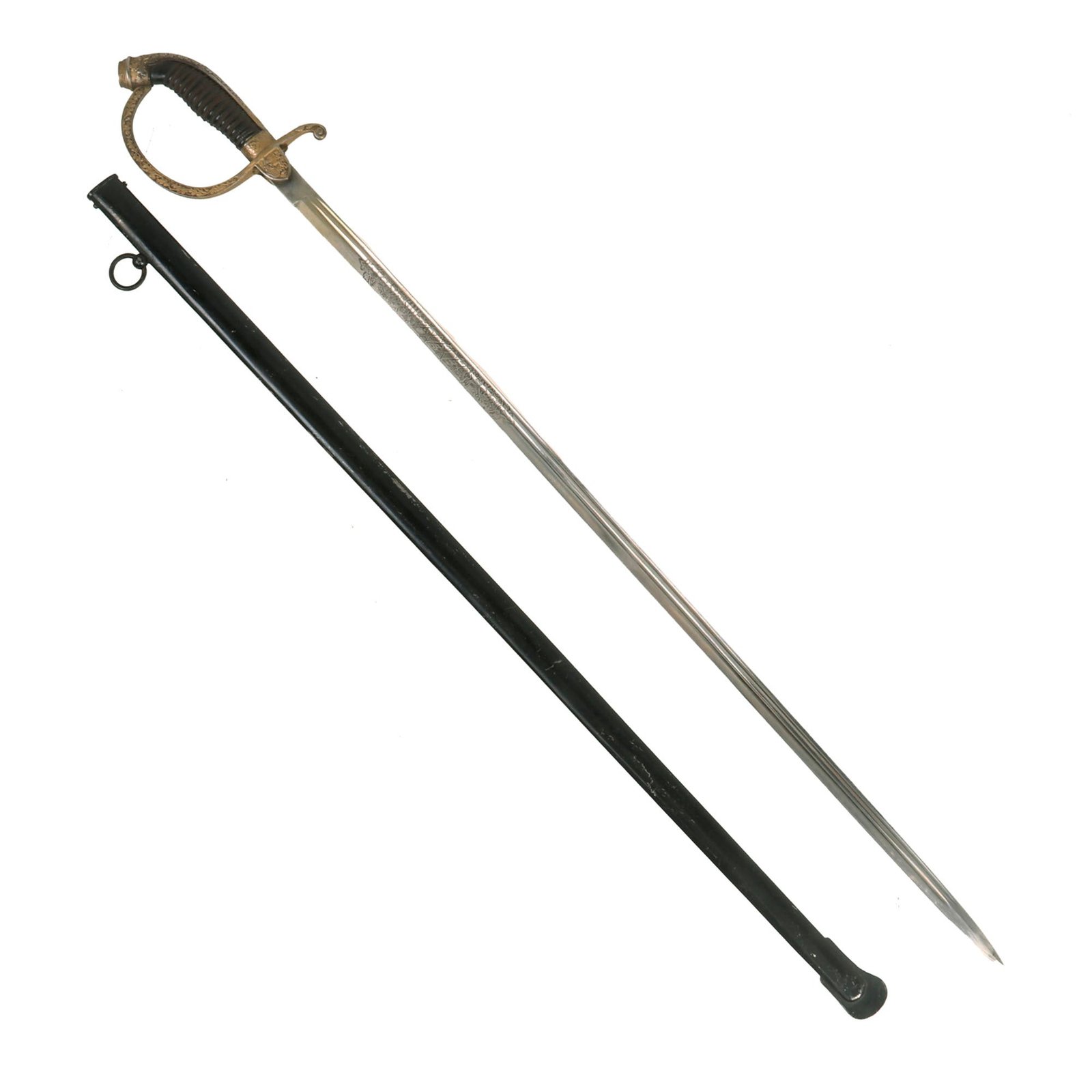 Buy Original Imperial German WWI Royal Bavarian Double Etched Officer Sword by Carl Eickhorn with Scabbard | Original Firearms Antique For Sale