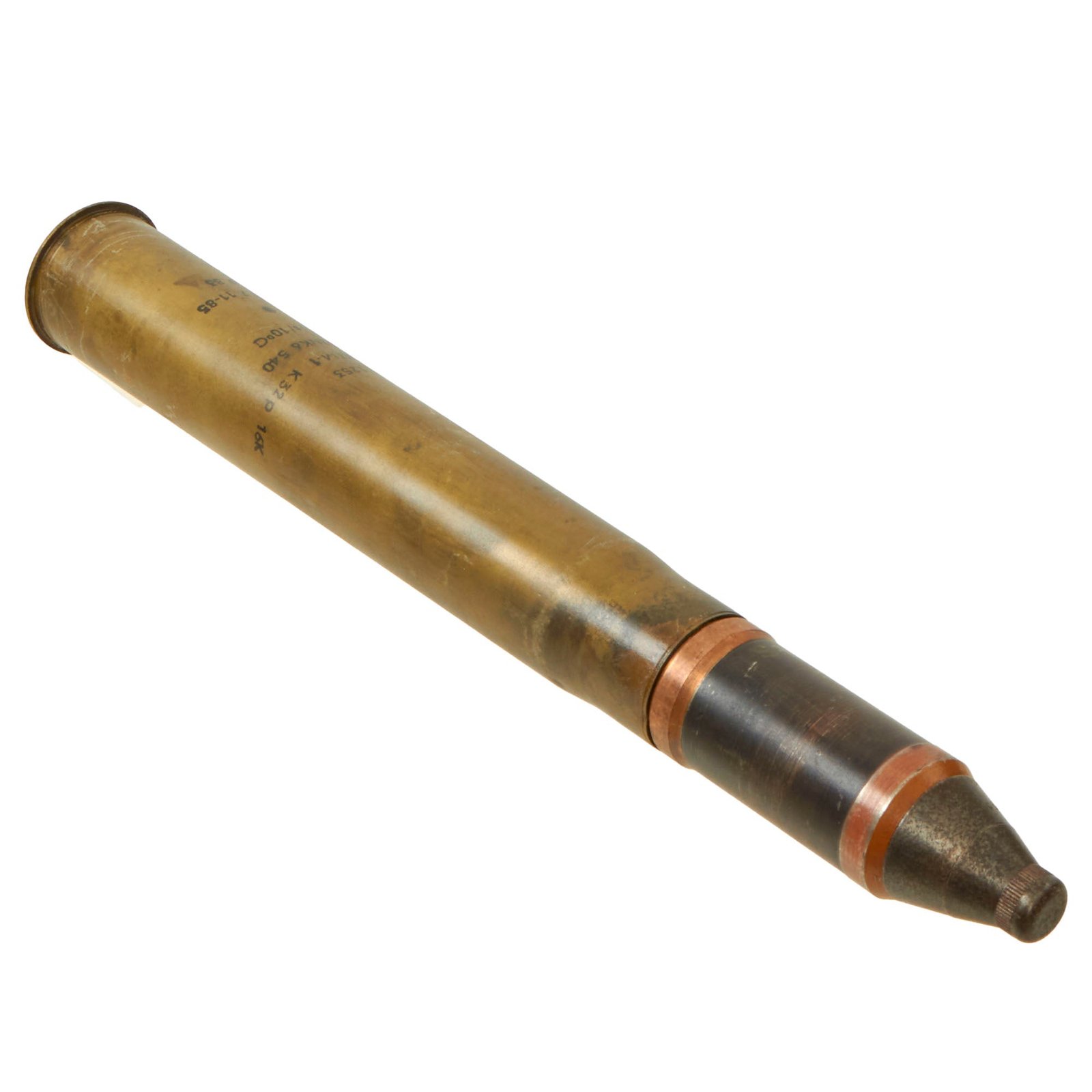 Buy Original Soviet WWII / Cold War Inert UO-243 45mm Fragmentation Round with KTM-1 Fuze | Original Firearms Antique For Sale