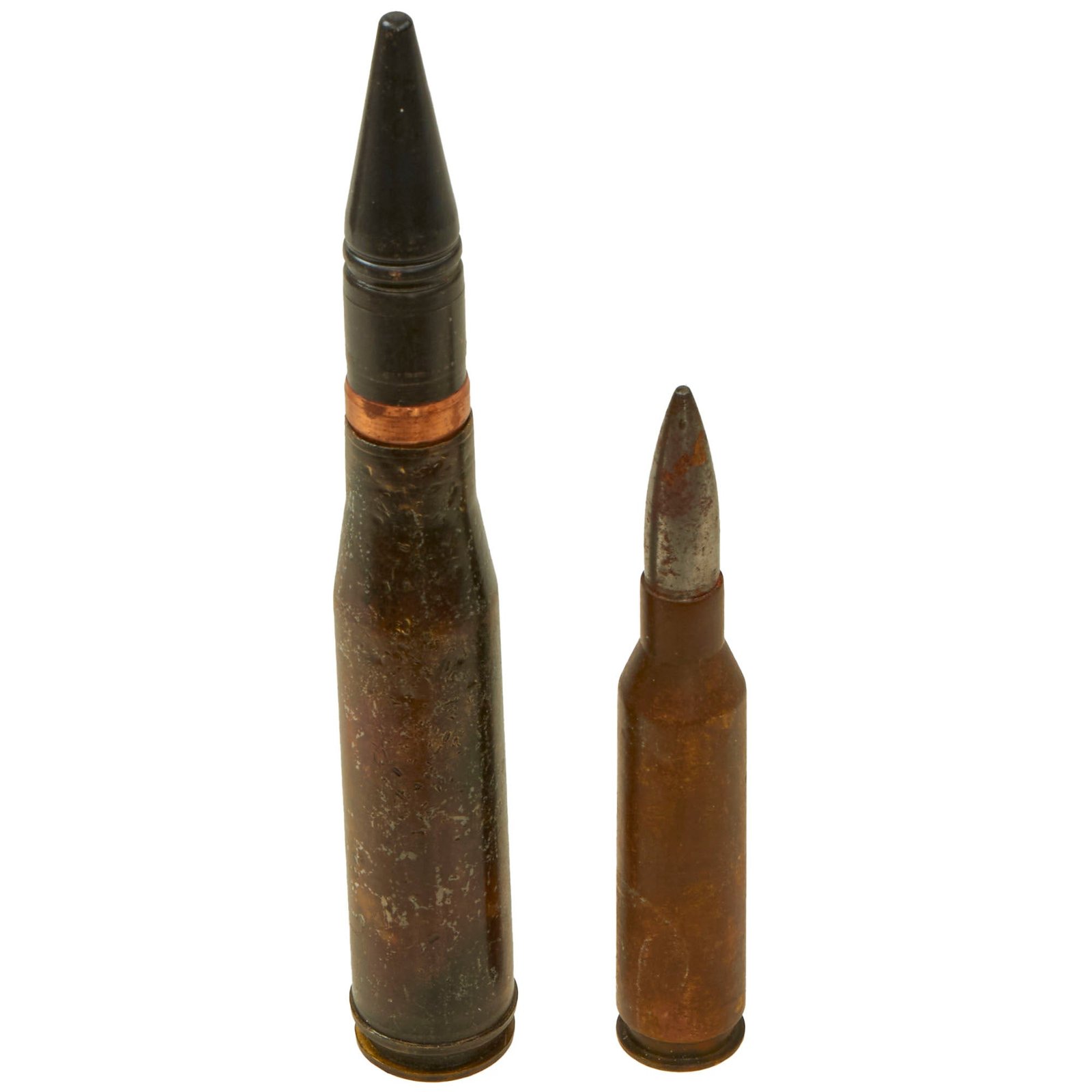 Buy Original Soviet WWII 25mm & 14.5mm KPV Cartridge Rounds - 2 Rounds Total - Inert | Original Firearms Antique For Sale