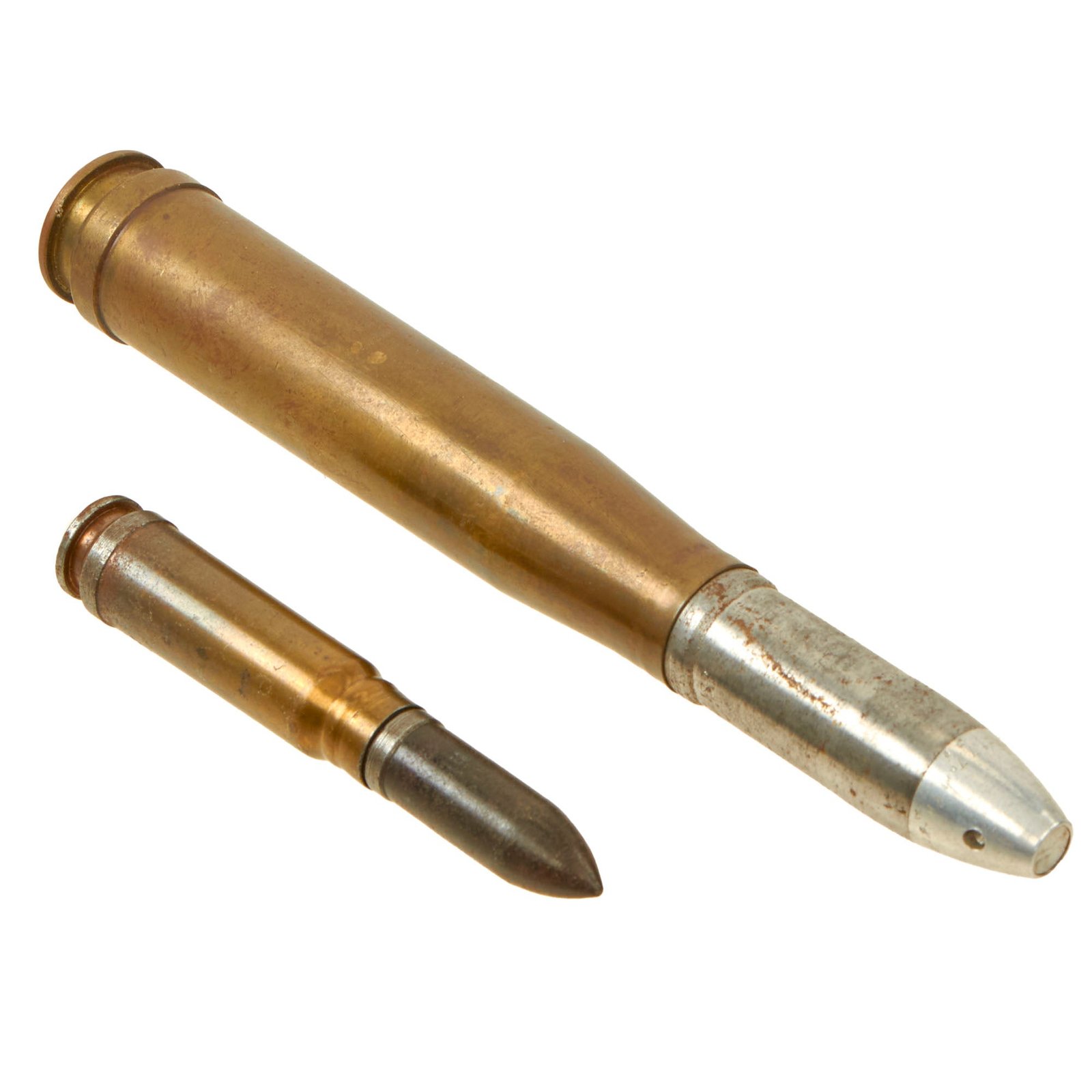 Buy Original German WWII Inert Pair of Artillery Rounds - 20x138 & 13mm AP | Original Firearms Antique For Sale