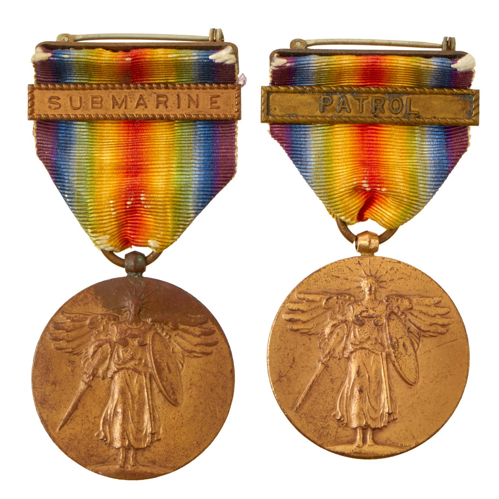 Buy Original U.S. WWI US Navy Victory Medal Lot - Submarine & Patrol Clasps | Original Firearms Antique For Sale
