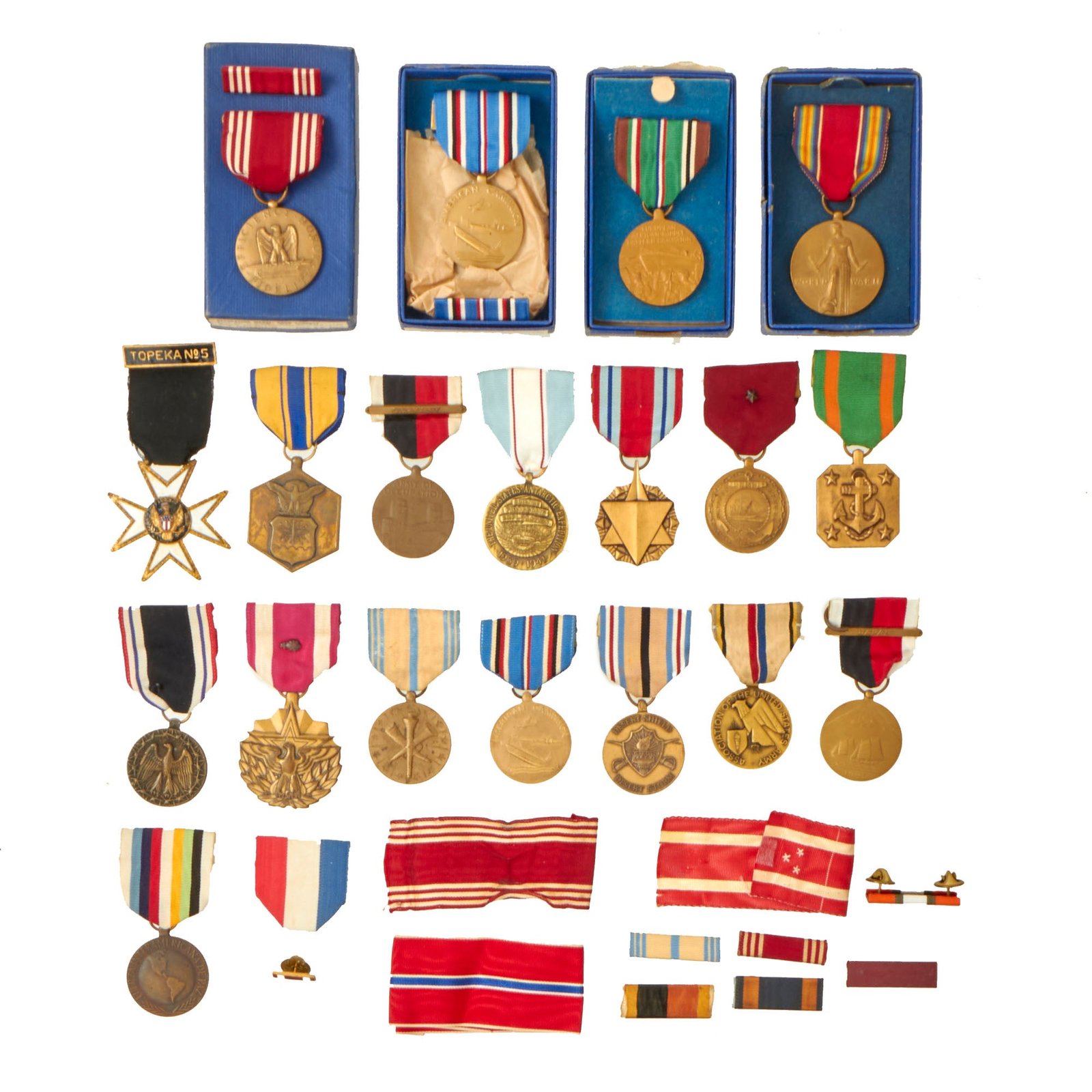 Buy Original U.S. WWII To Present Era Military Medal Lot - 28 Pieces Total | Original Firearms Antique For Sale