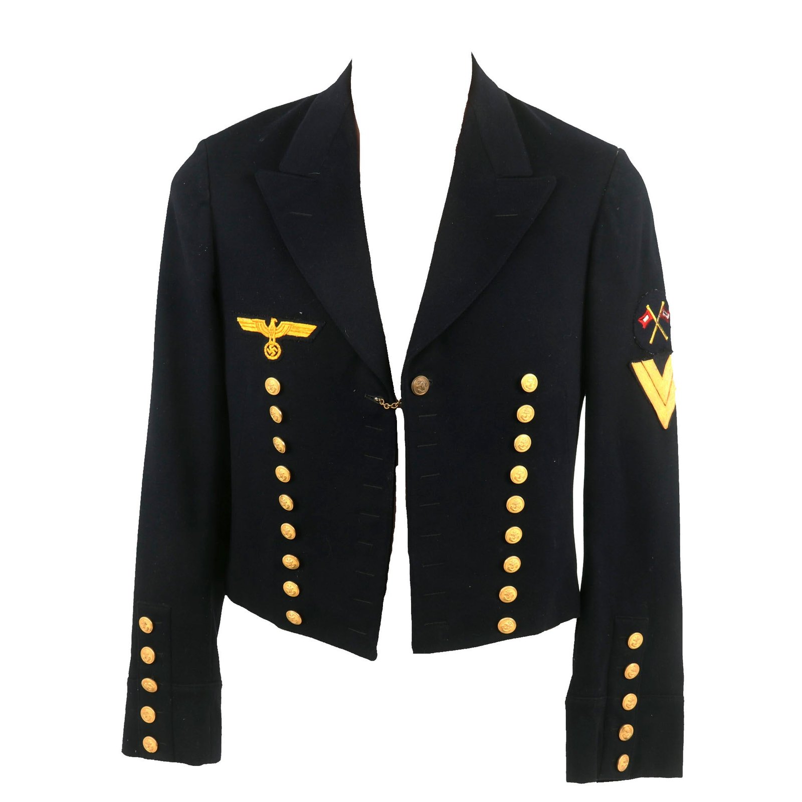 Buy Original German WWII Kriegsmarine Signals Enlisted Man’s Evening Dress "Monkey" Jacket - Signalobergefreiter | Original Firearms Antique For Sale