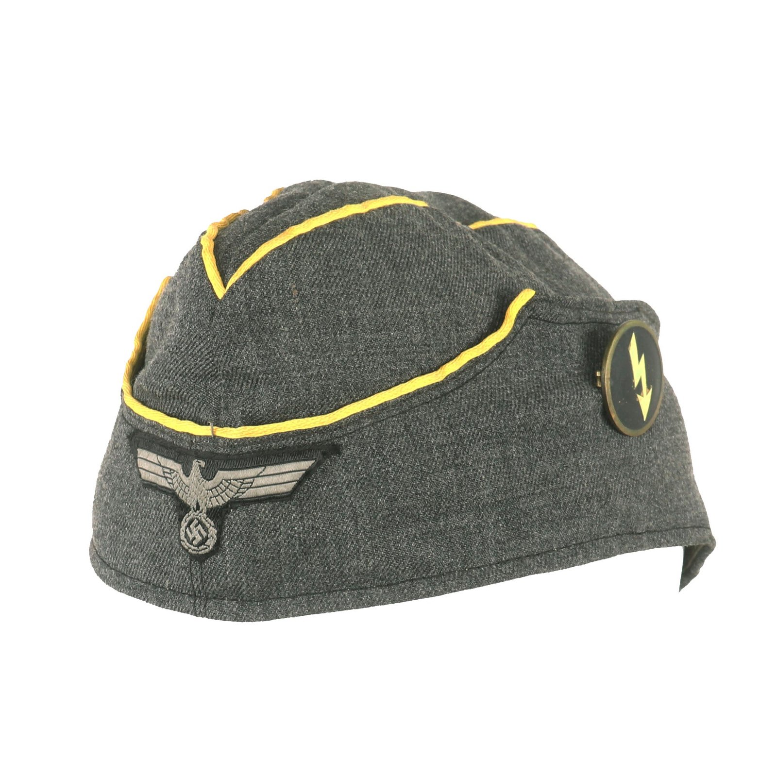 Buy Original German WWII Heer Army Wehrmachthelferin Female Auxiliary Signals M38 Overseas Cap with Trade Pin - Size 55cm | Original Firearms Antique For Sale
