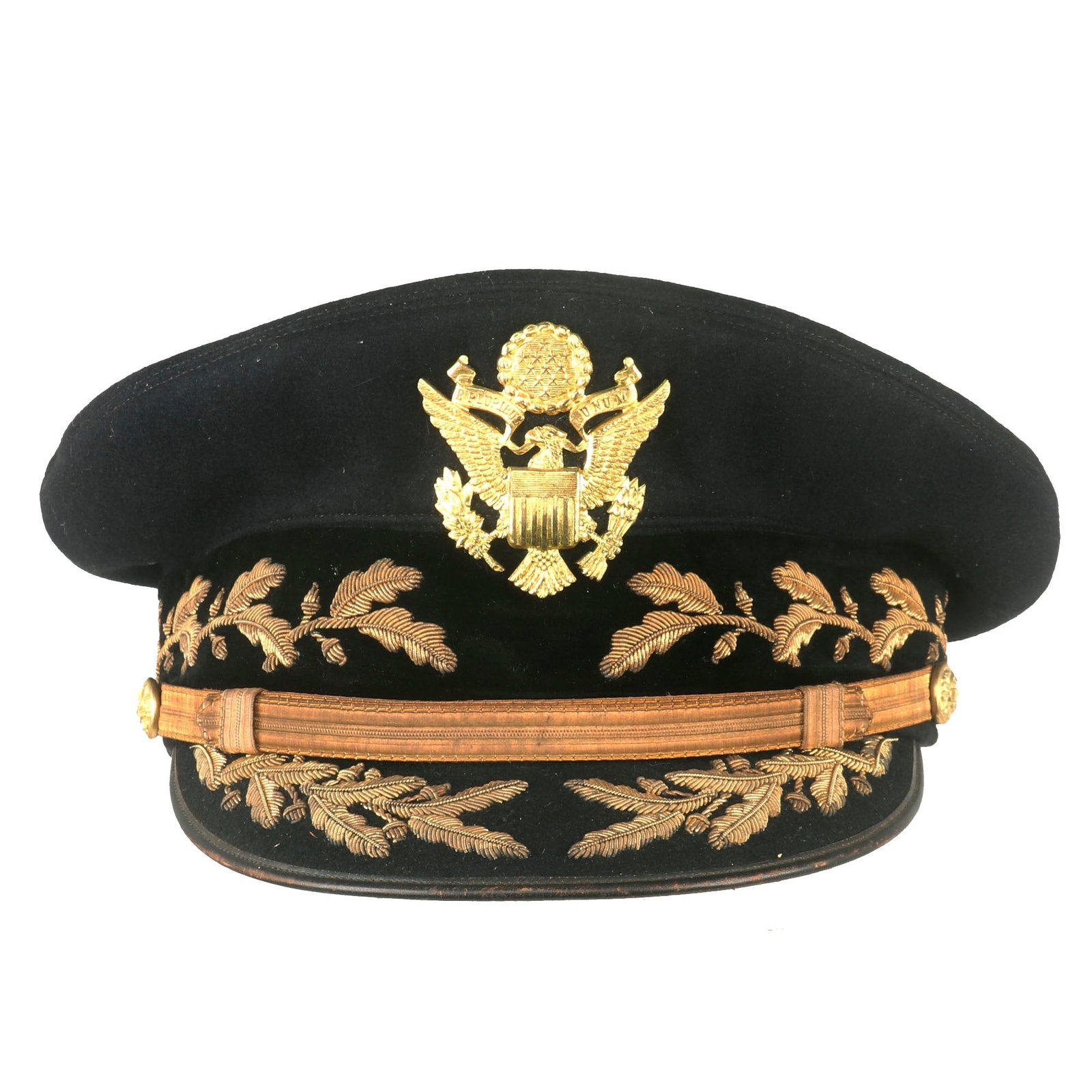 Buy Original U.S. WWII Korean War General’s Visor Cap by Luxenberg Named to Brigadier General Hampton Anderson | Original Firearms Antique For Sale