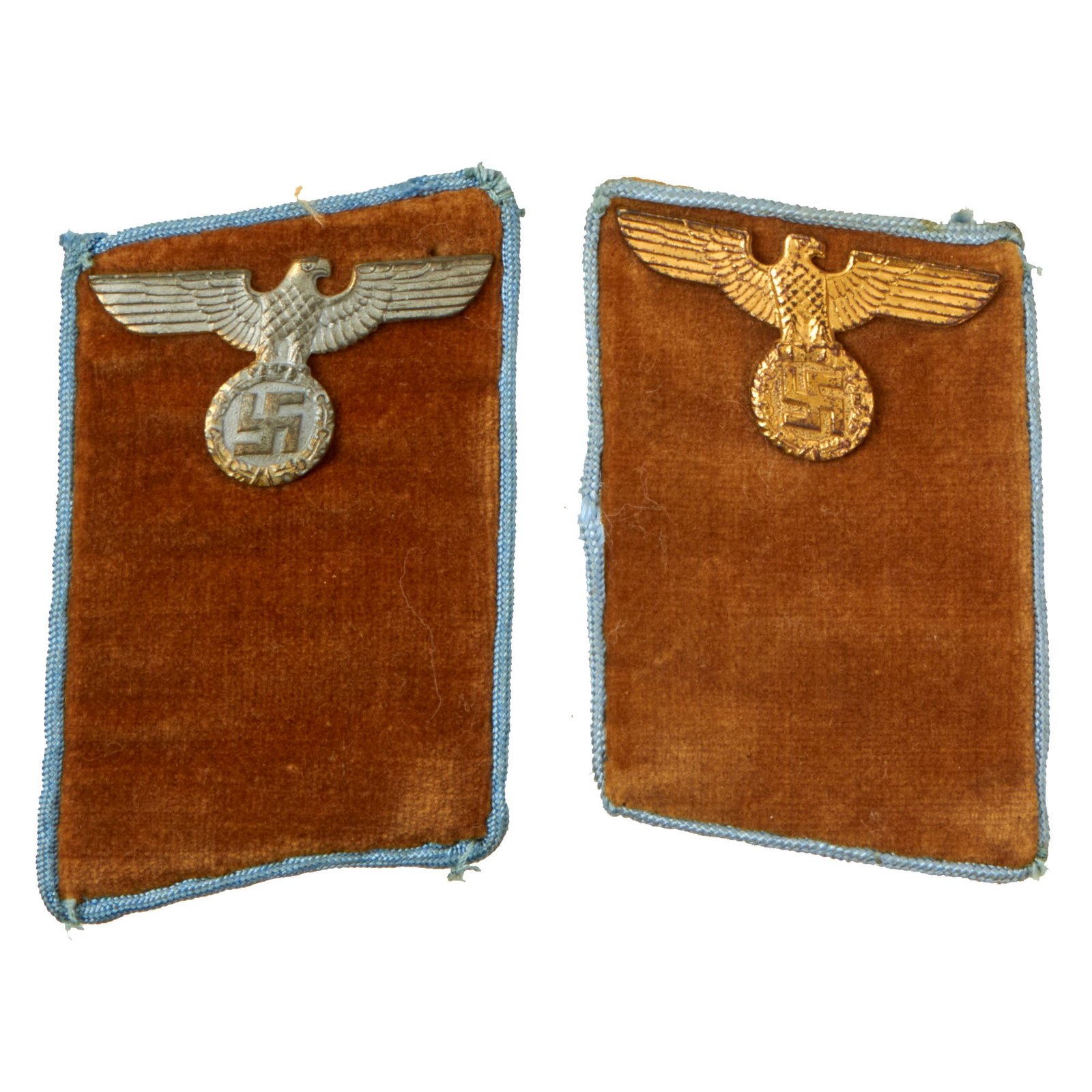 Buy Original German WWII NSDAP Local Group Political Leader Candidate Matched Pair of Collar Tabs - Politische Leiter Anwärter | Original Firearms Antique For Sale