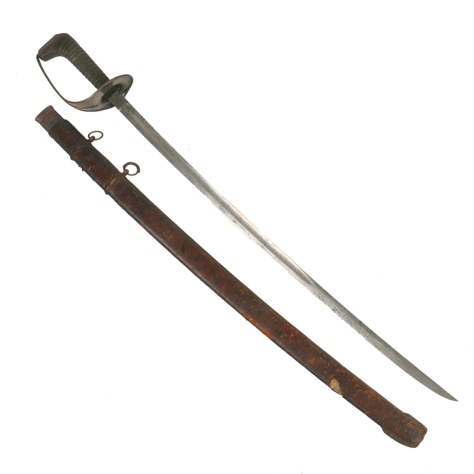 Buy Original U.S. Pre-WWI Rare M-1905/06 Experimental Saber With Very Rare Officer’s Pigskin Leather Scabbard by Ames - Dated 1906 | Original Firearms Antique For Sale