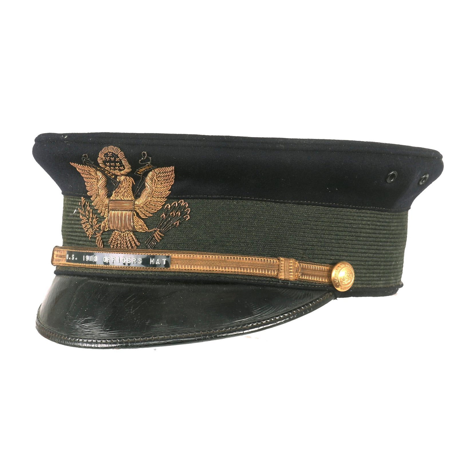 Buy Original U.S. Philippine-American War Era US Army Officer’s M1902 Visor Cap With Minnesota State Buttons & Direct Embroidered Bullion Insignia | Original Firearms Antique For Sale